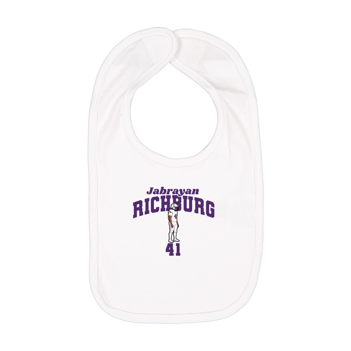 Infant Bib — Signature Arch in White