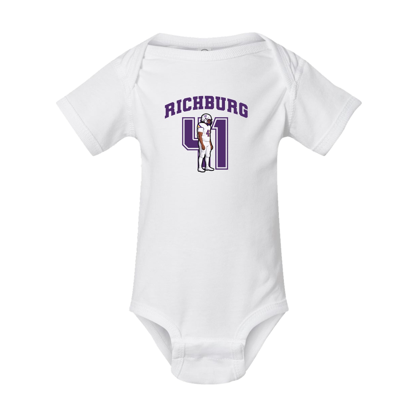 Baby Onesie — Number in White