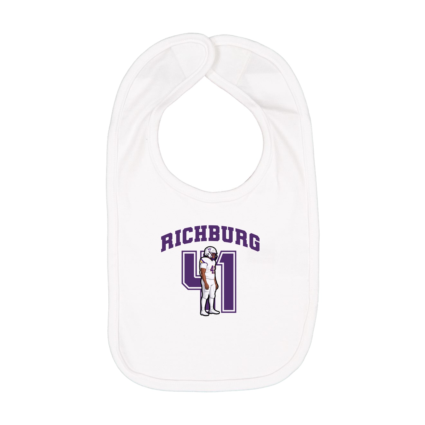 Infant Bib — Number in White