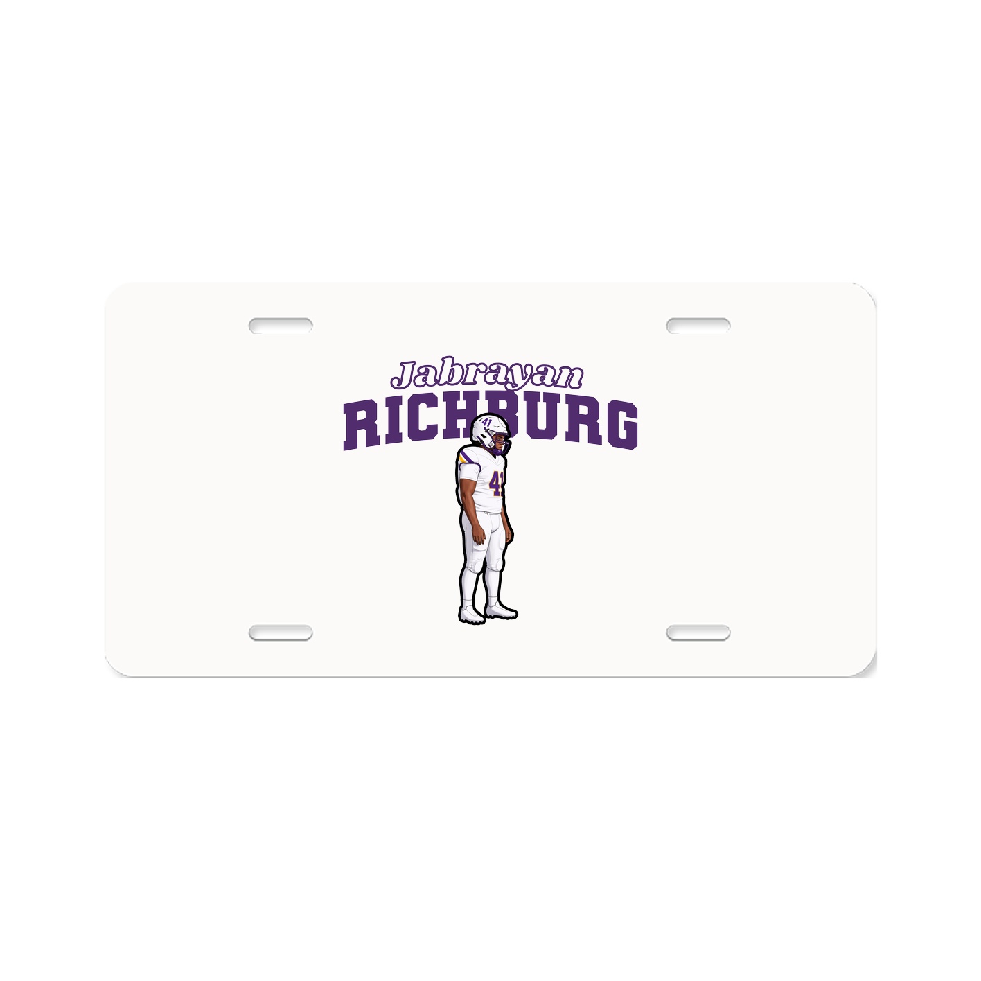 License Plate — Name Arch in Classic