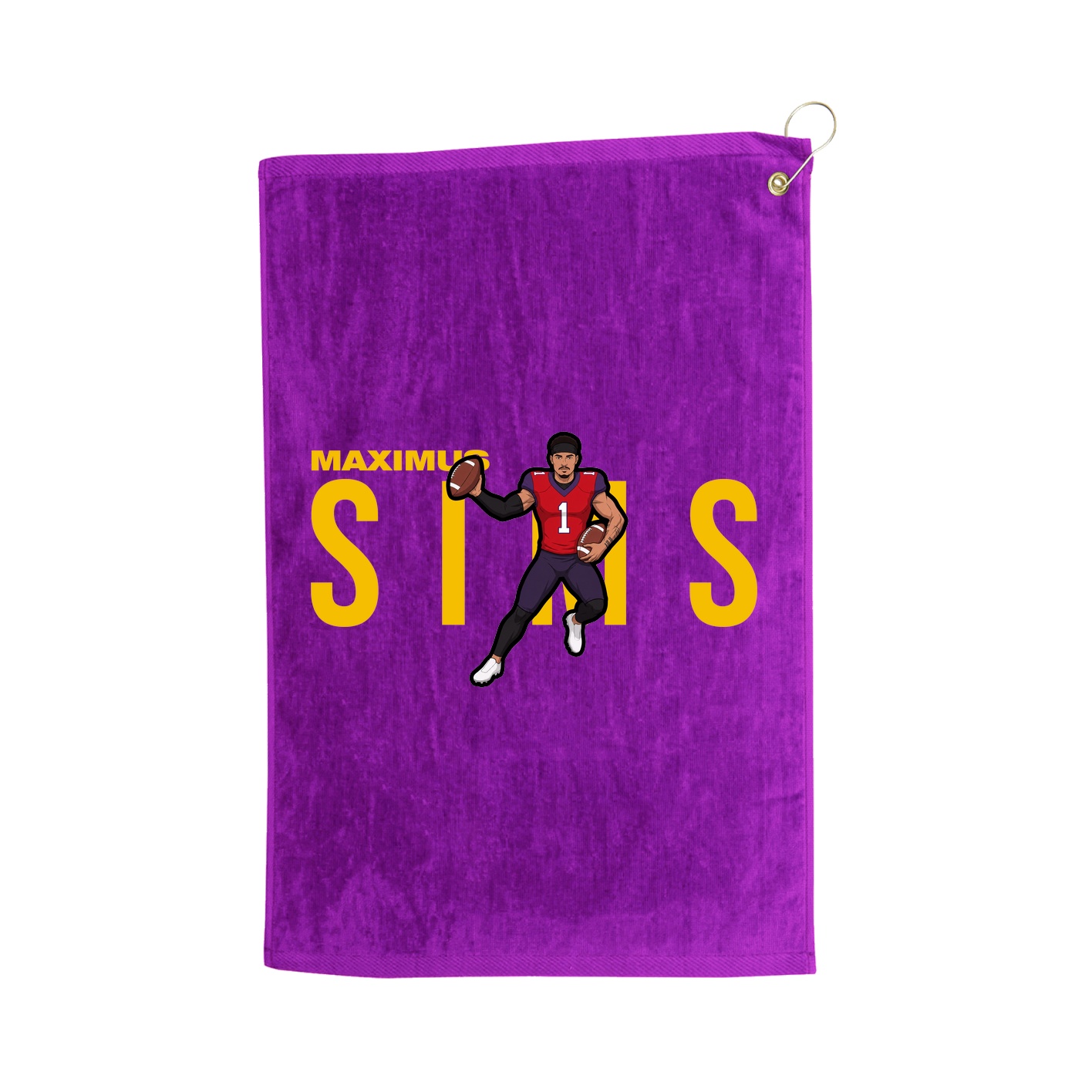 Golf Towel — Player Name in Purple