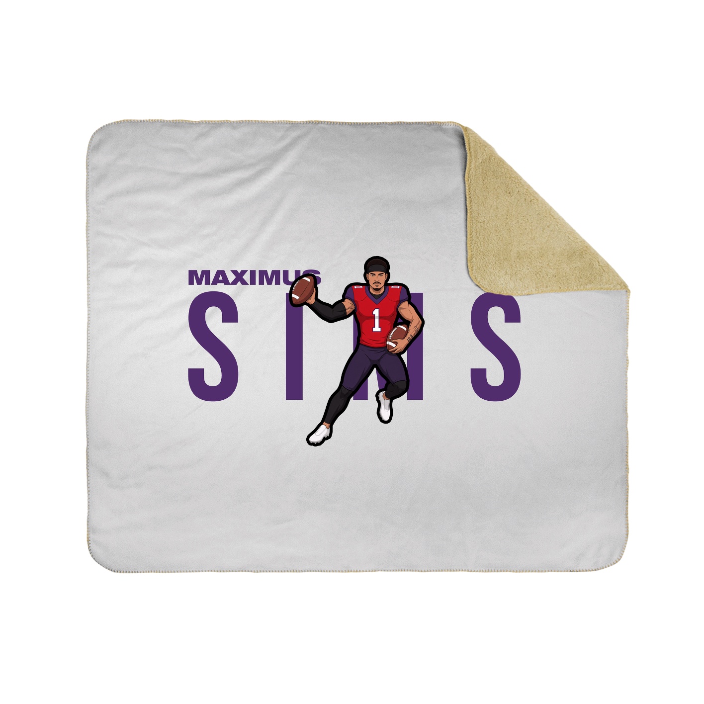 Throw Blanket — Player Name in White