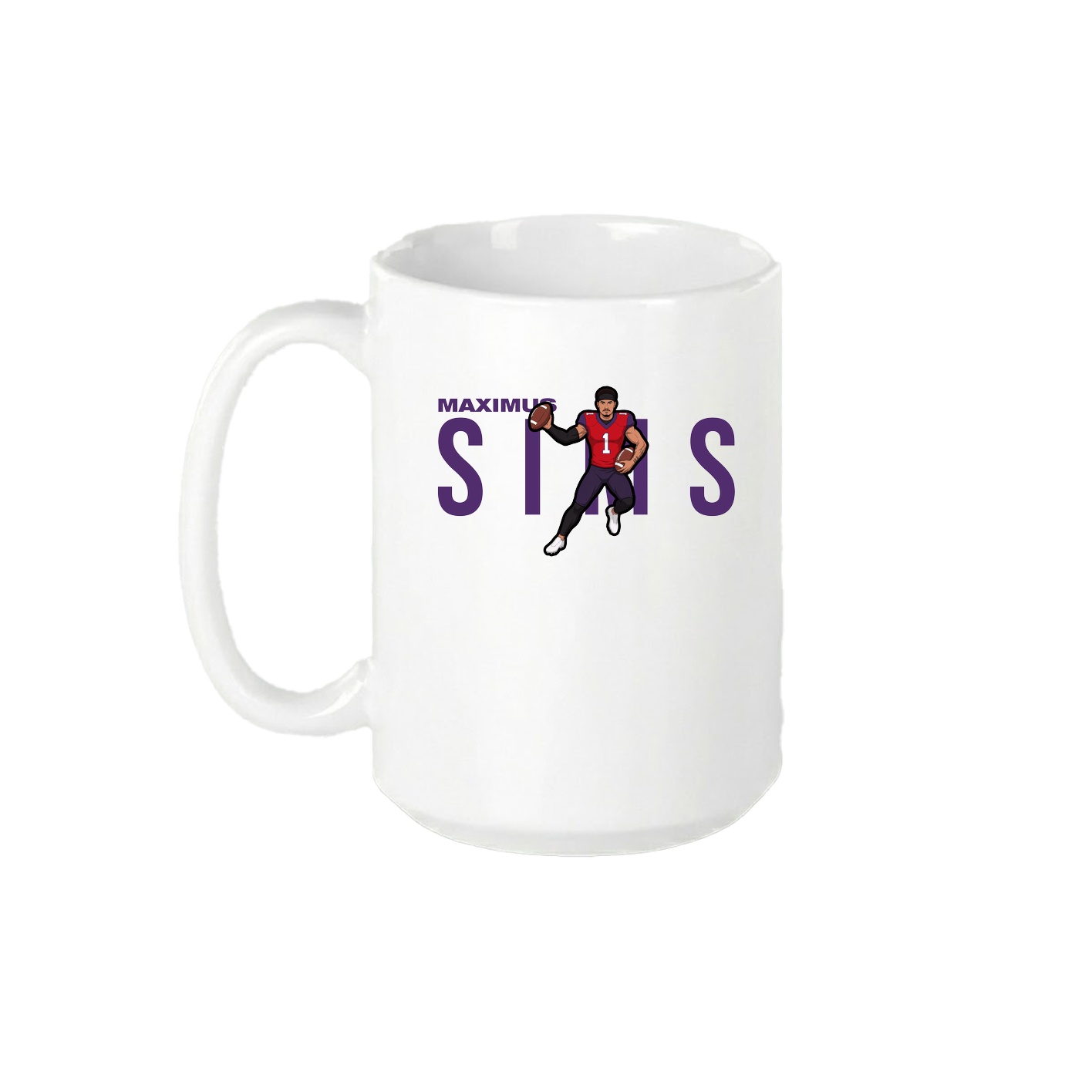 15oz Coffee Mug — Player Name in White