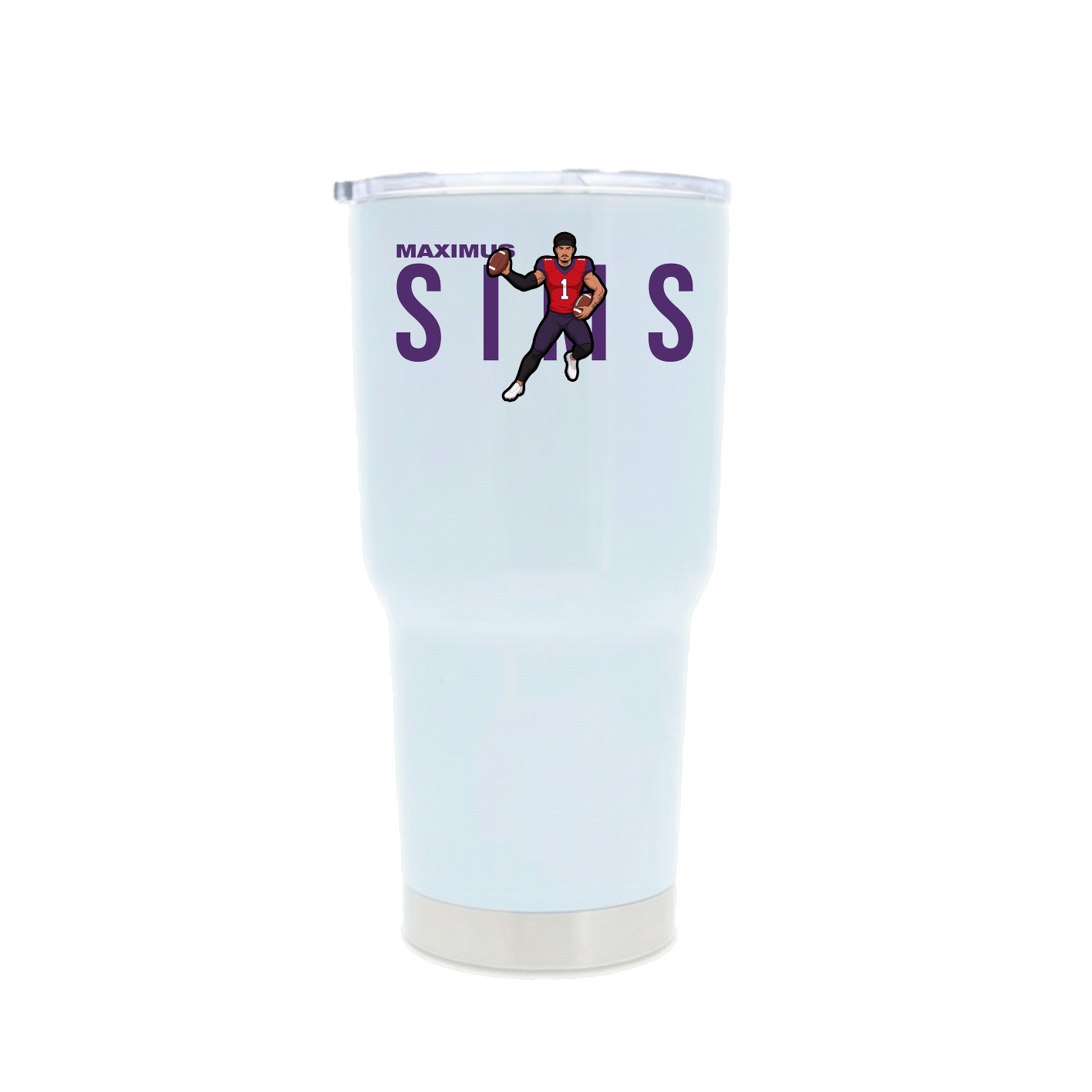30oz Stainless Steel Tumbler — Player Name in White
