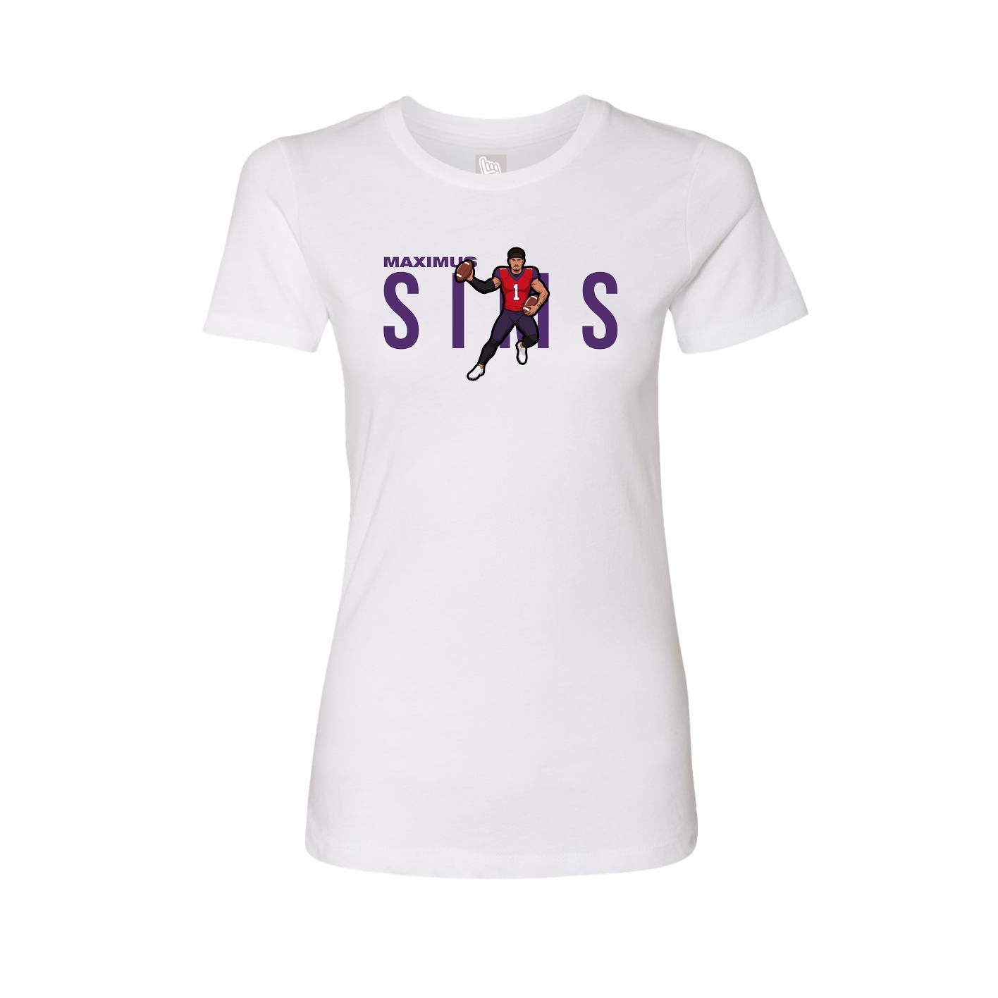 Fitted Women's Tee — Player Name in White