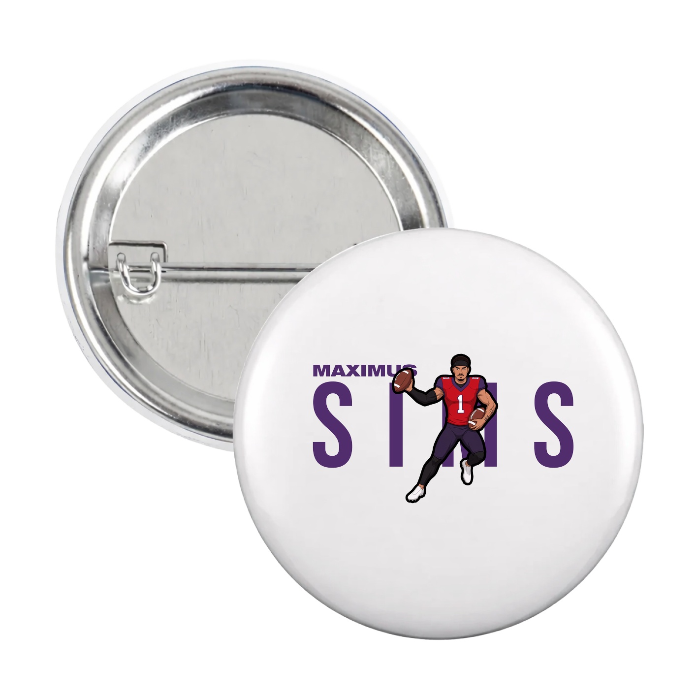 Game Day Button — Player Name in White