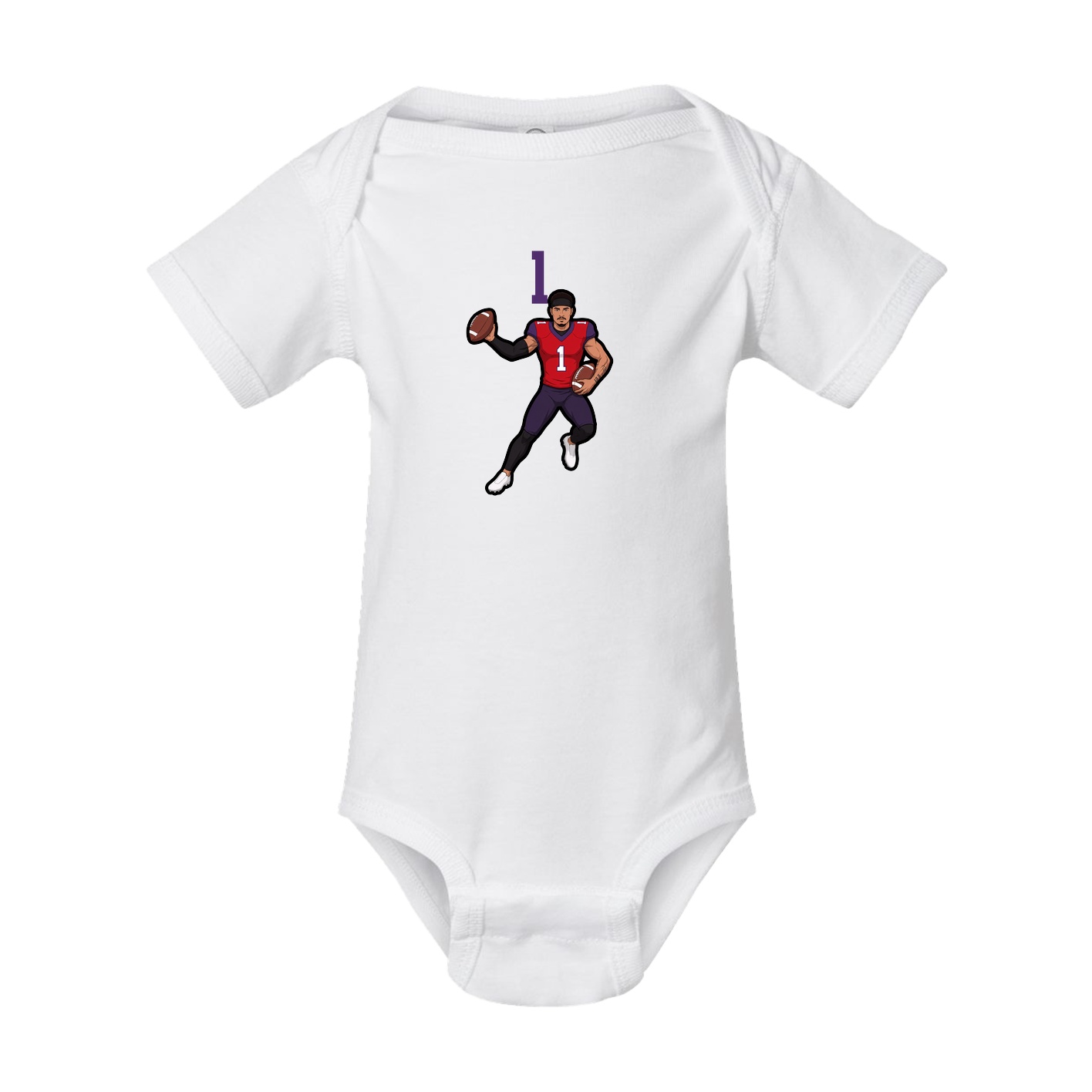 Baby Onesie — Number Top in White