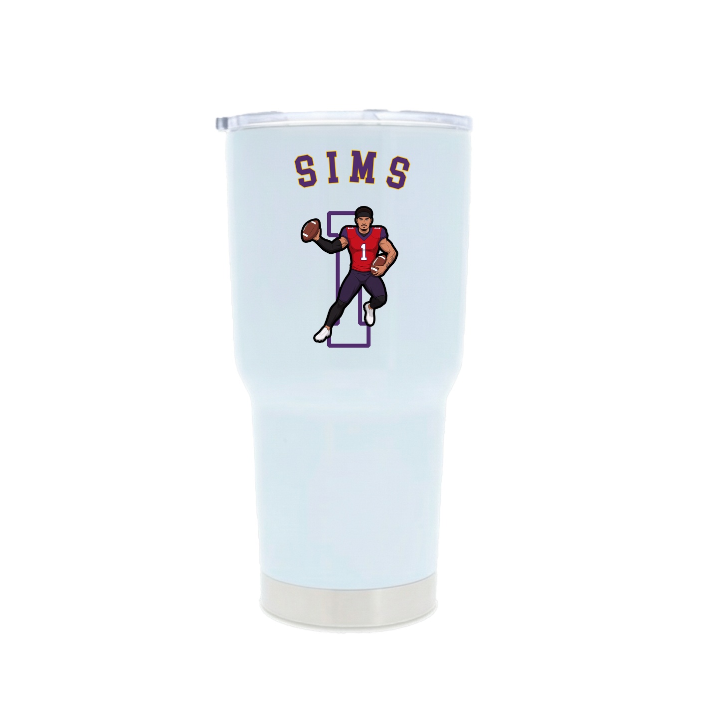 30oz Stainless Steel Tumbler — Shirsey Arch in White