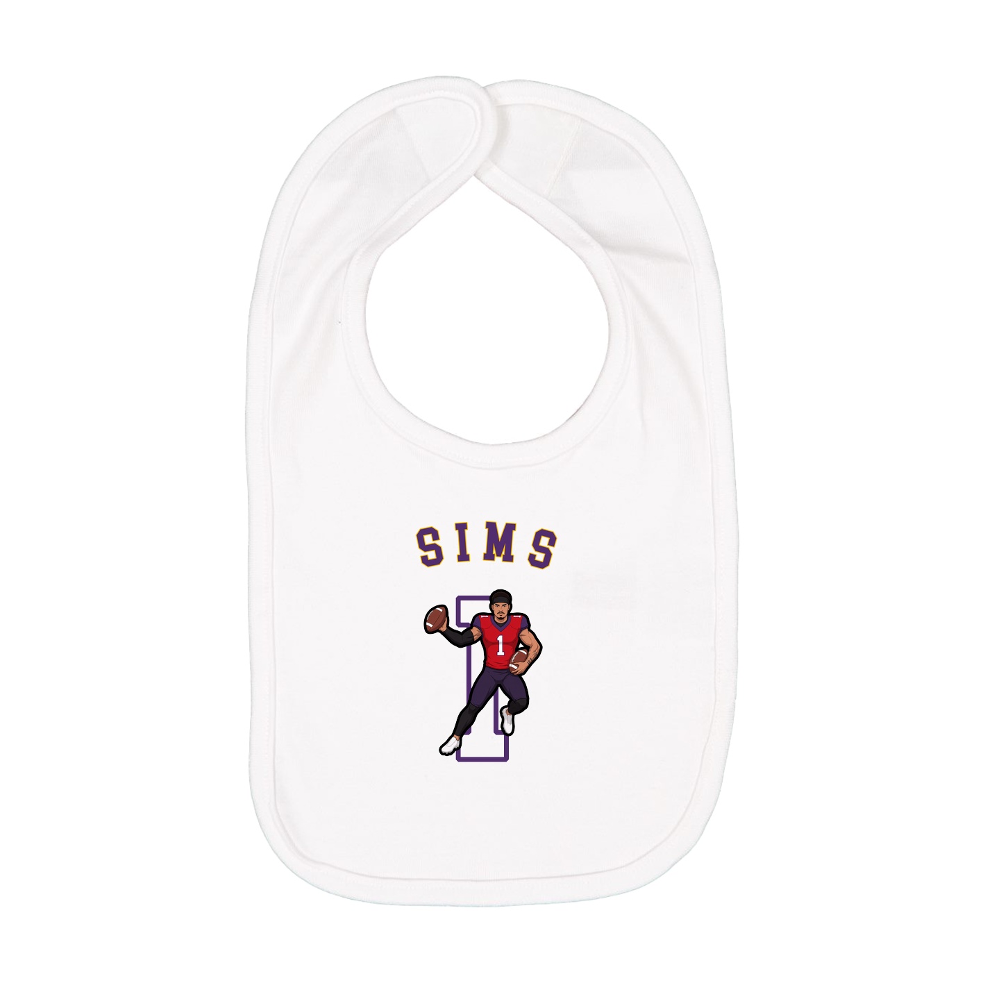 Infant Bib — Shirsey Arch in White