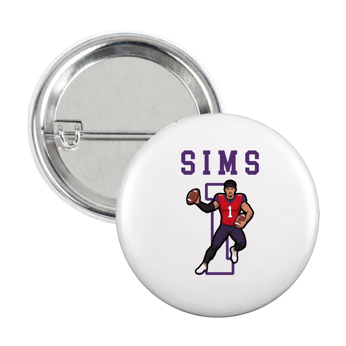 Game Day Button — Shirsey in White