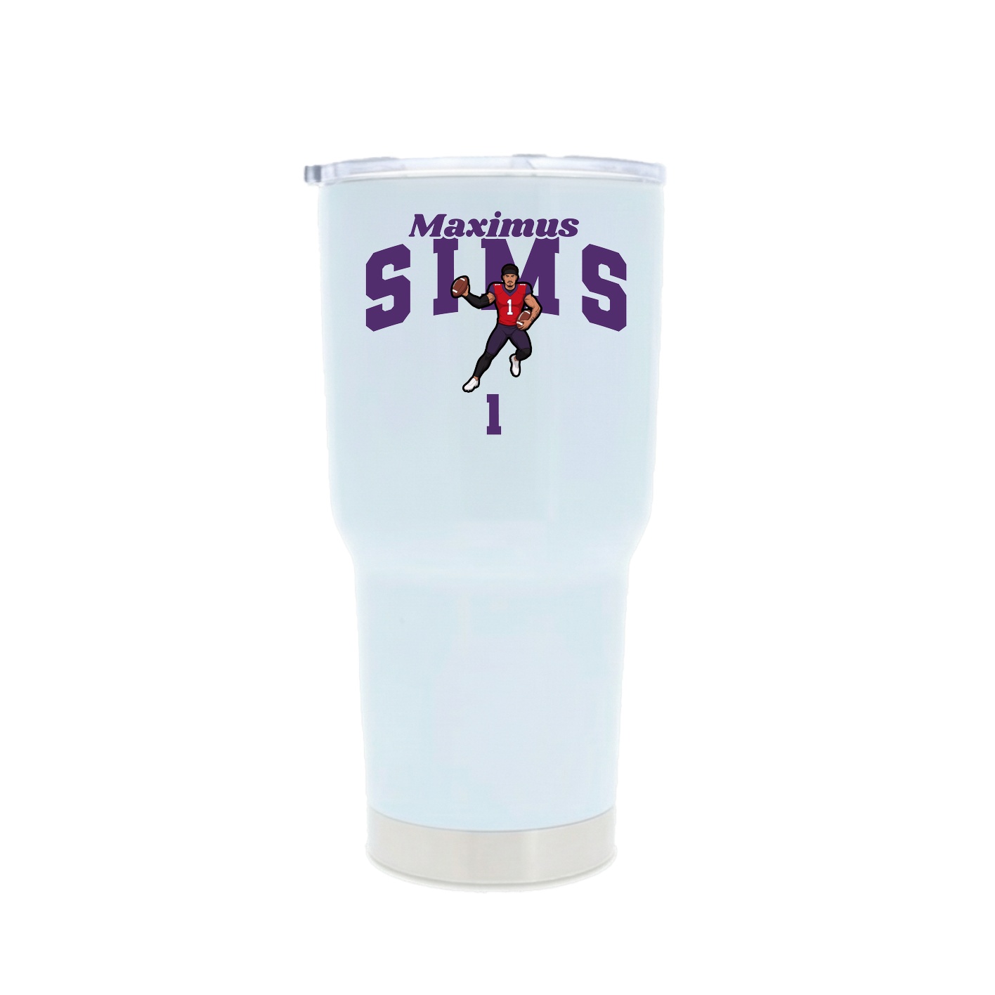 30oz Stainless Steel Tumbler — Signature Arch in White
