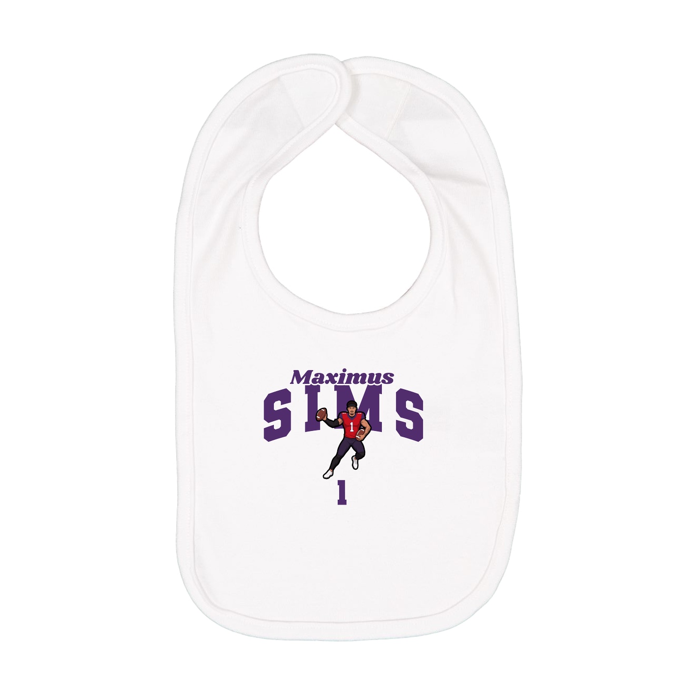 Infant Bib — Signature Arch in White