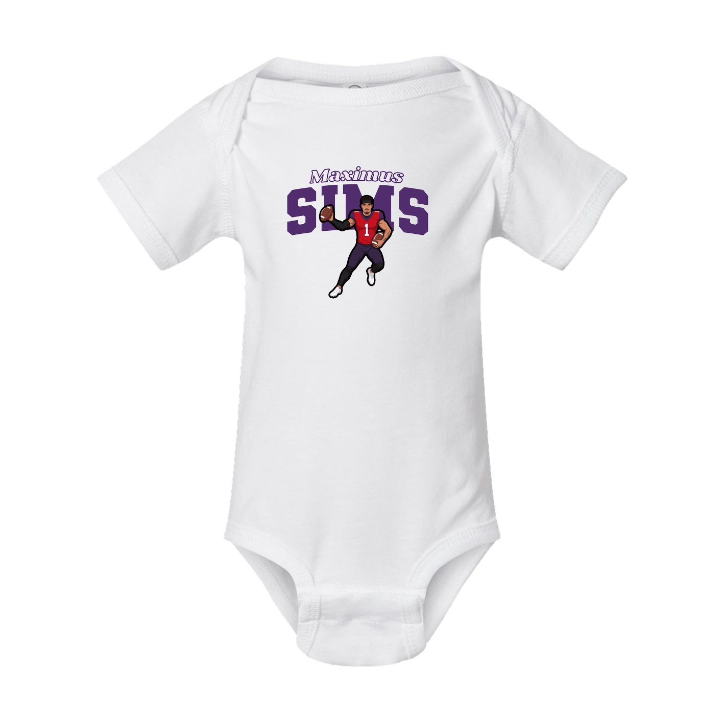 Baby Onesie — Name Arch in White