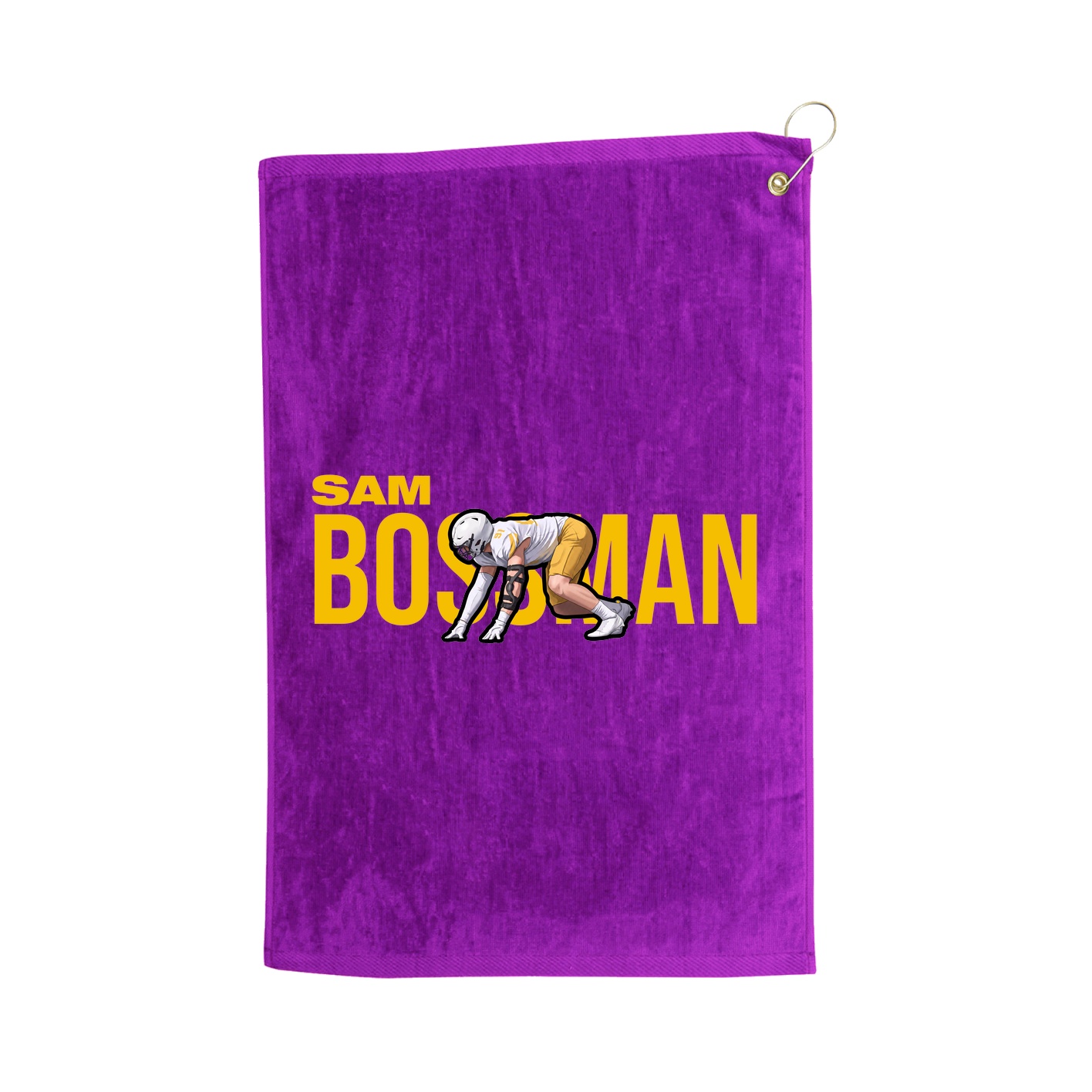 Golf Towel — Player Name in Purple