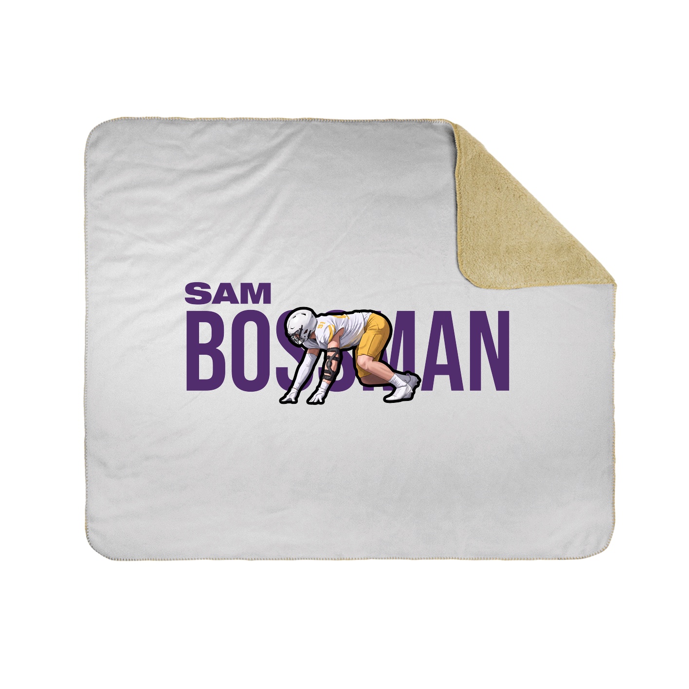 Throw Blanket — Player Name in White