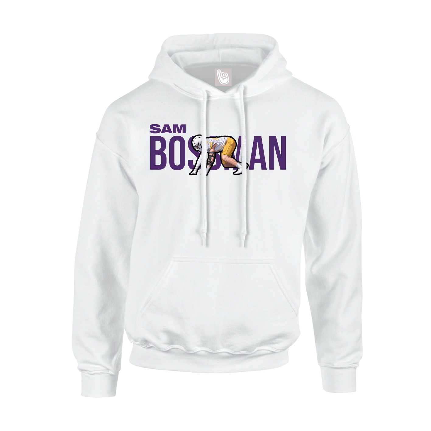 Youth Hoodie — Player Name in White