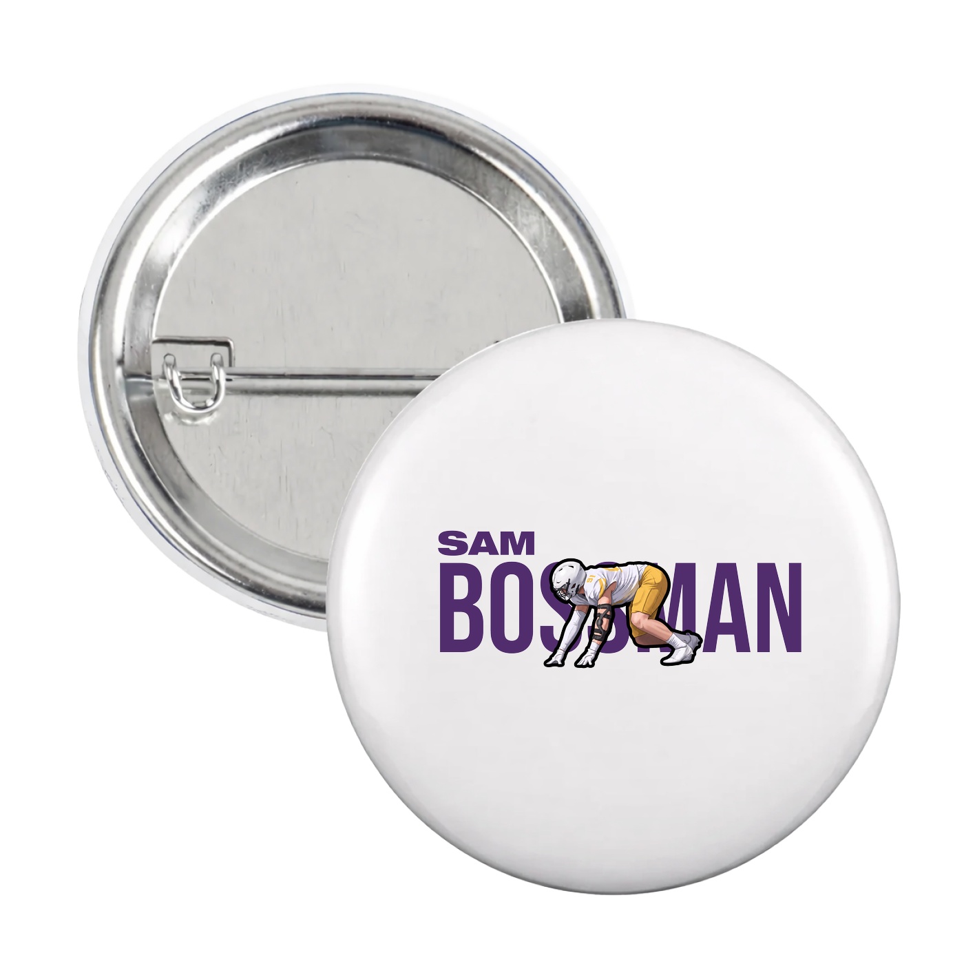 Game Day Button — Player Name in White