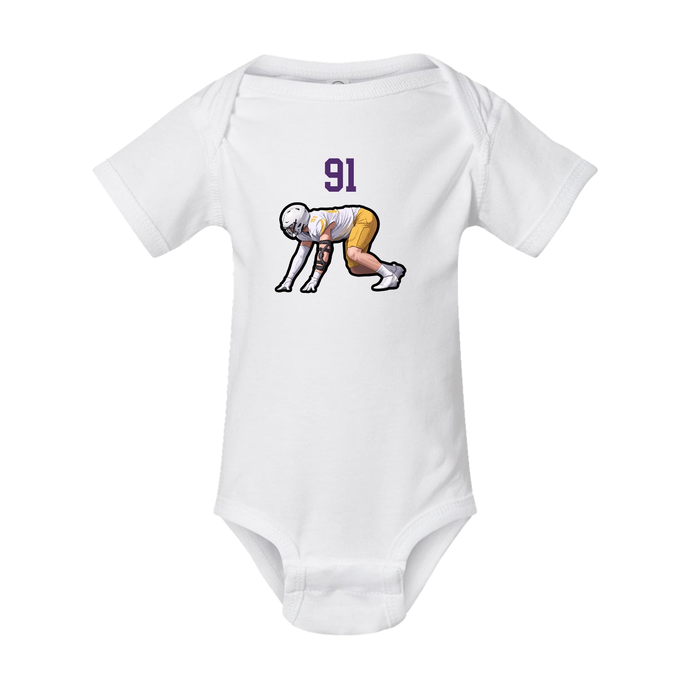 Baby Onesie — Number Top in White