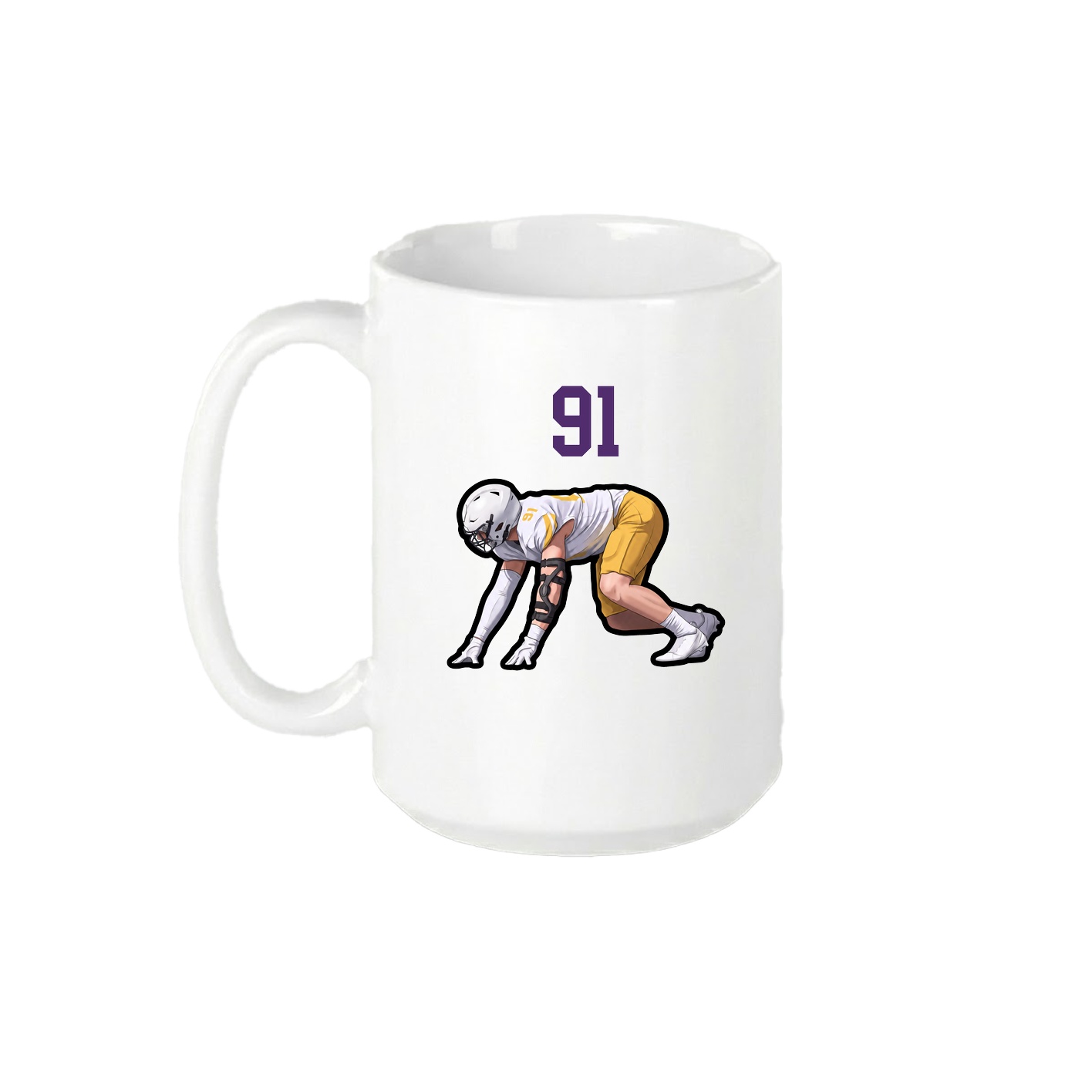 15oz Coffee Mug — Number Top in White