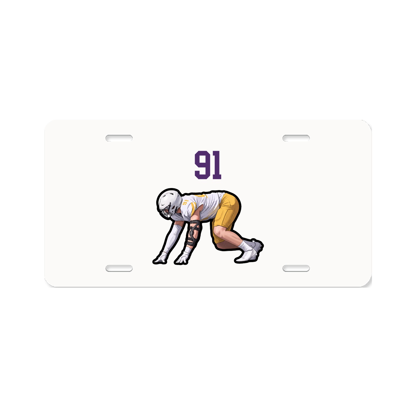 License Plate — Number Top in Classic