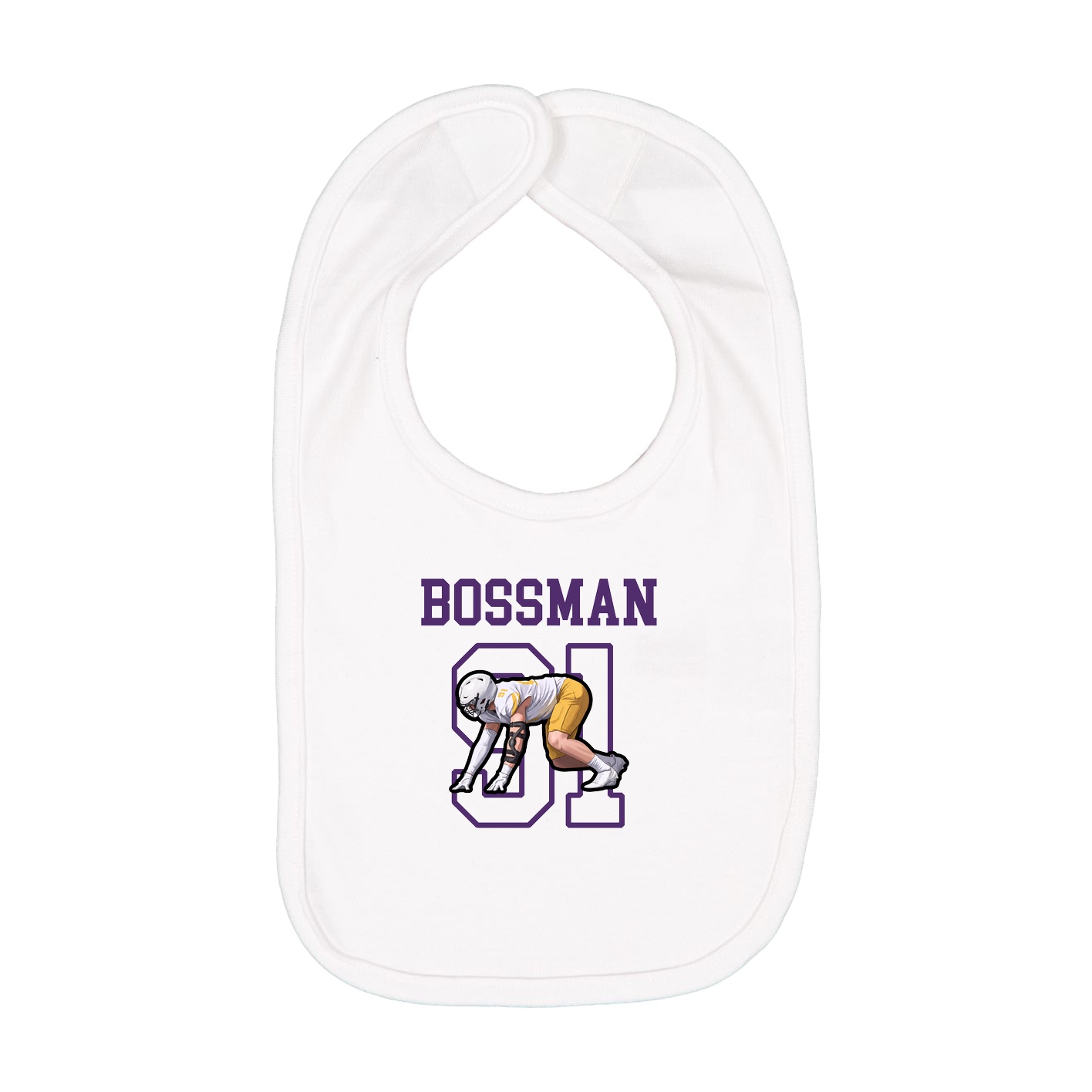 Infant Bib — Shirsey in White