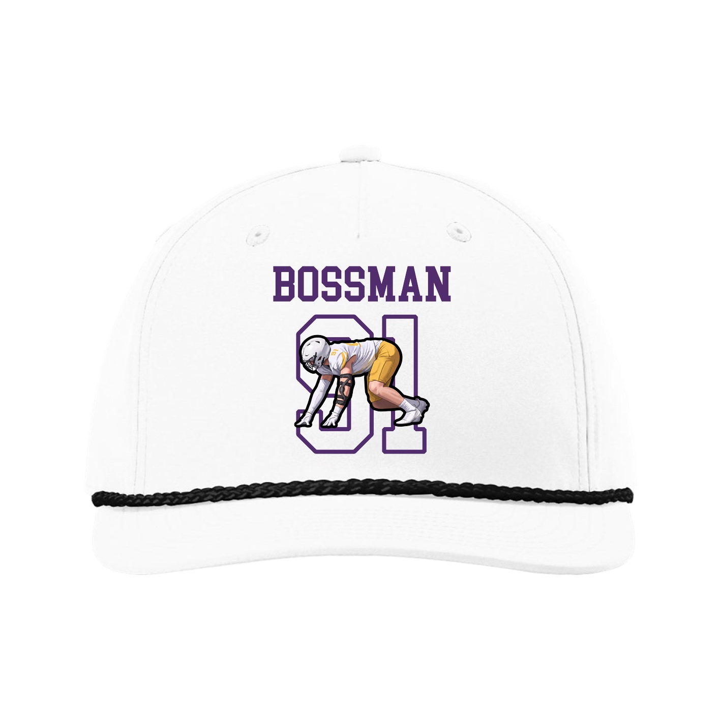 Five-Panel Classic Rope Cap — Shirsey in White