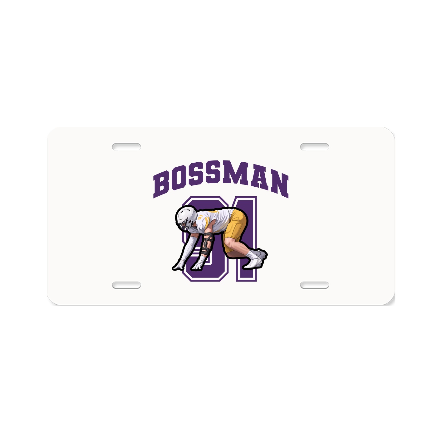 License Plate — Number in Classic