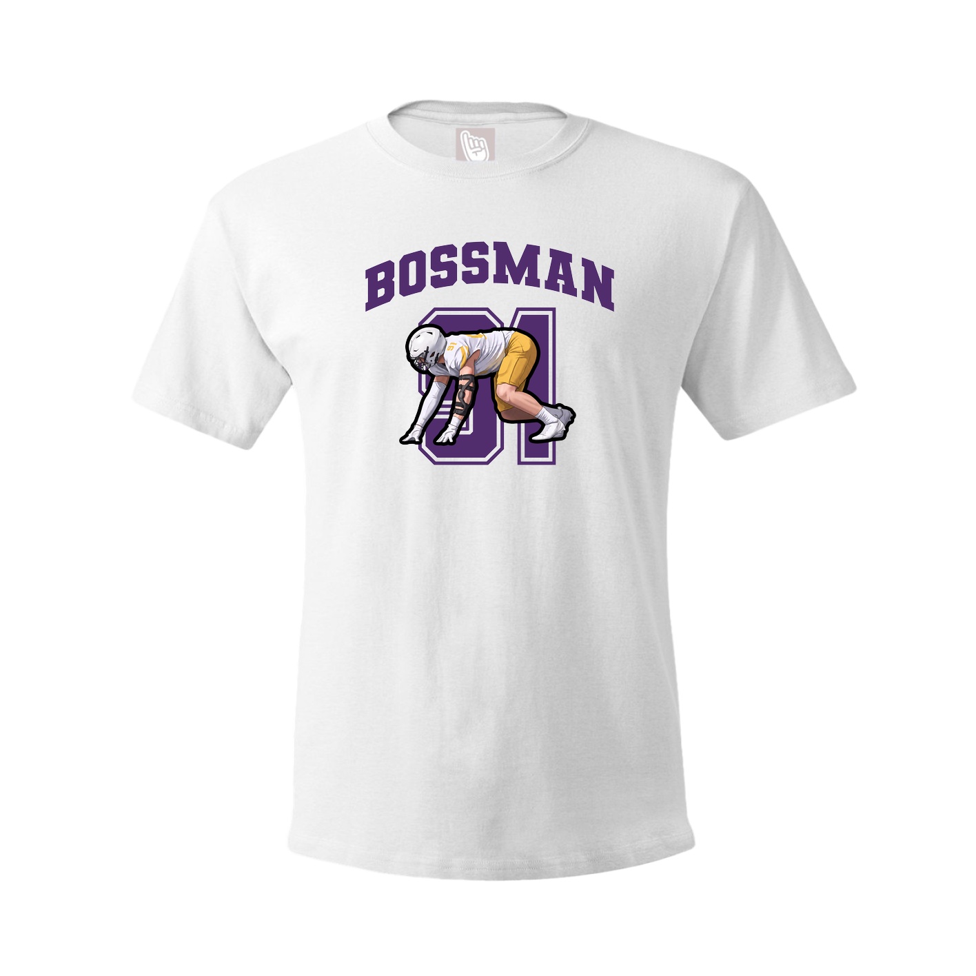 Youth Tee — Number in White