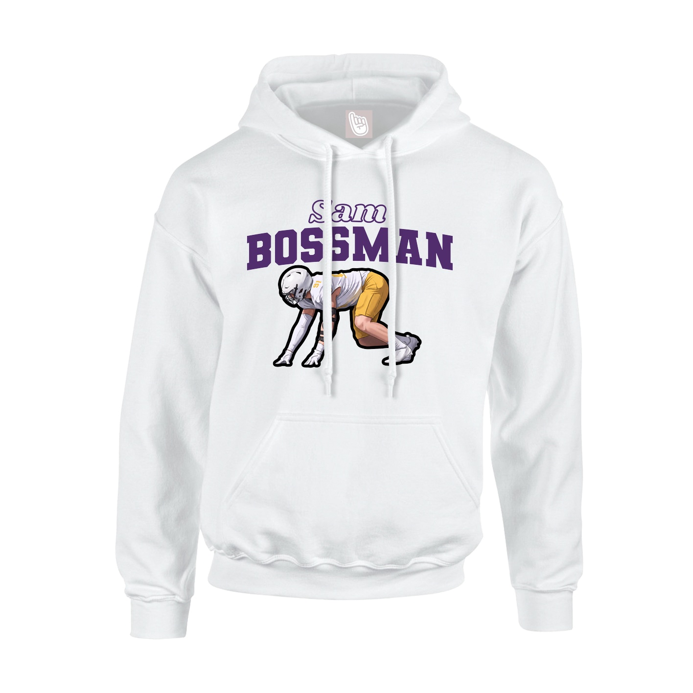 Hoodie — Name Arch in White