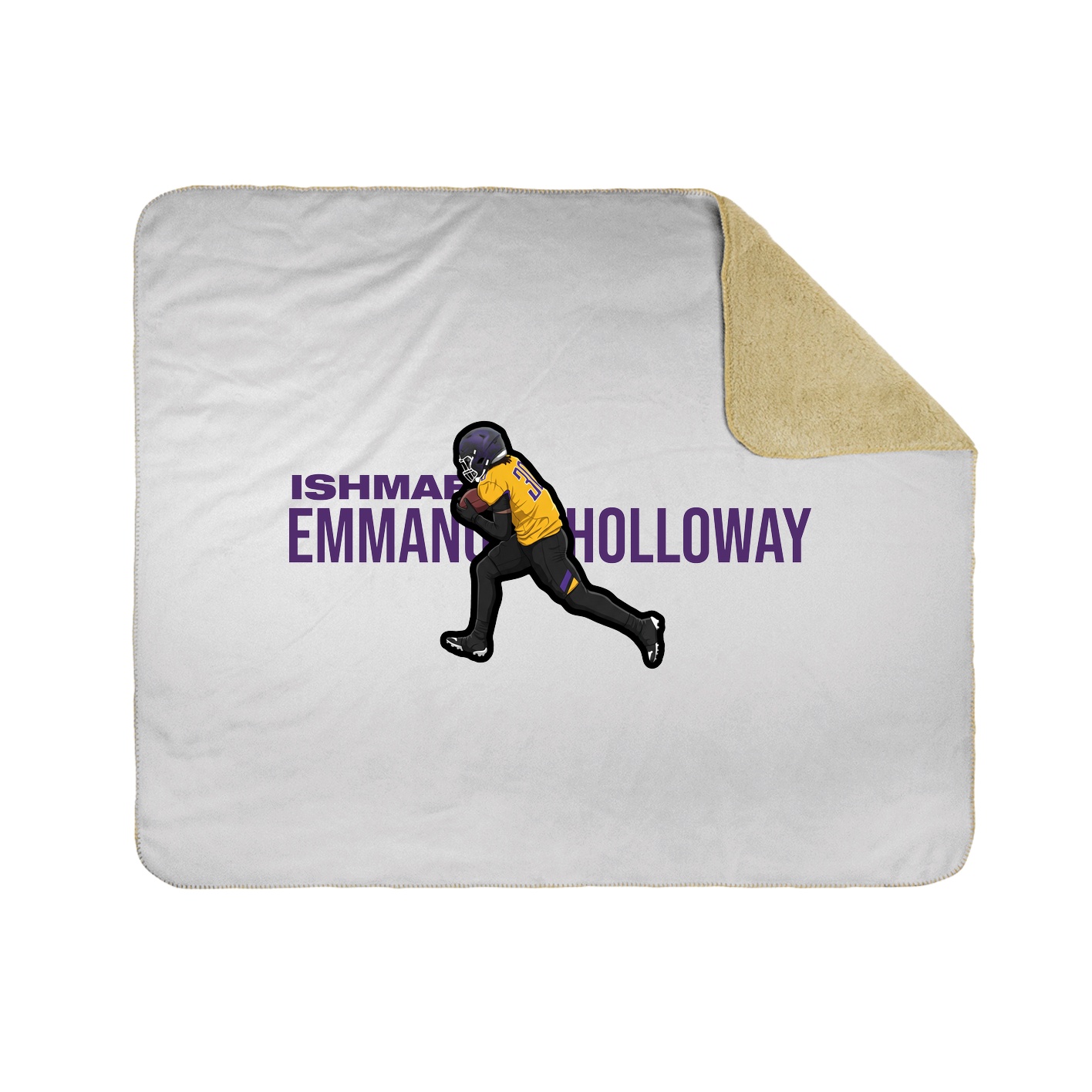 Throw Blanket — Player Name in White