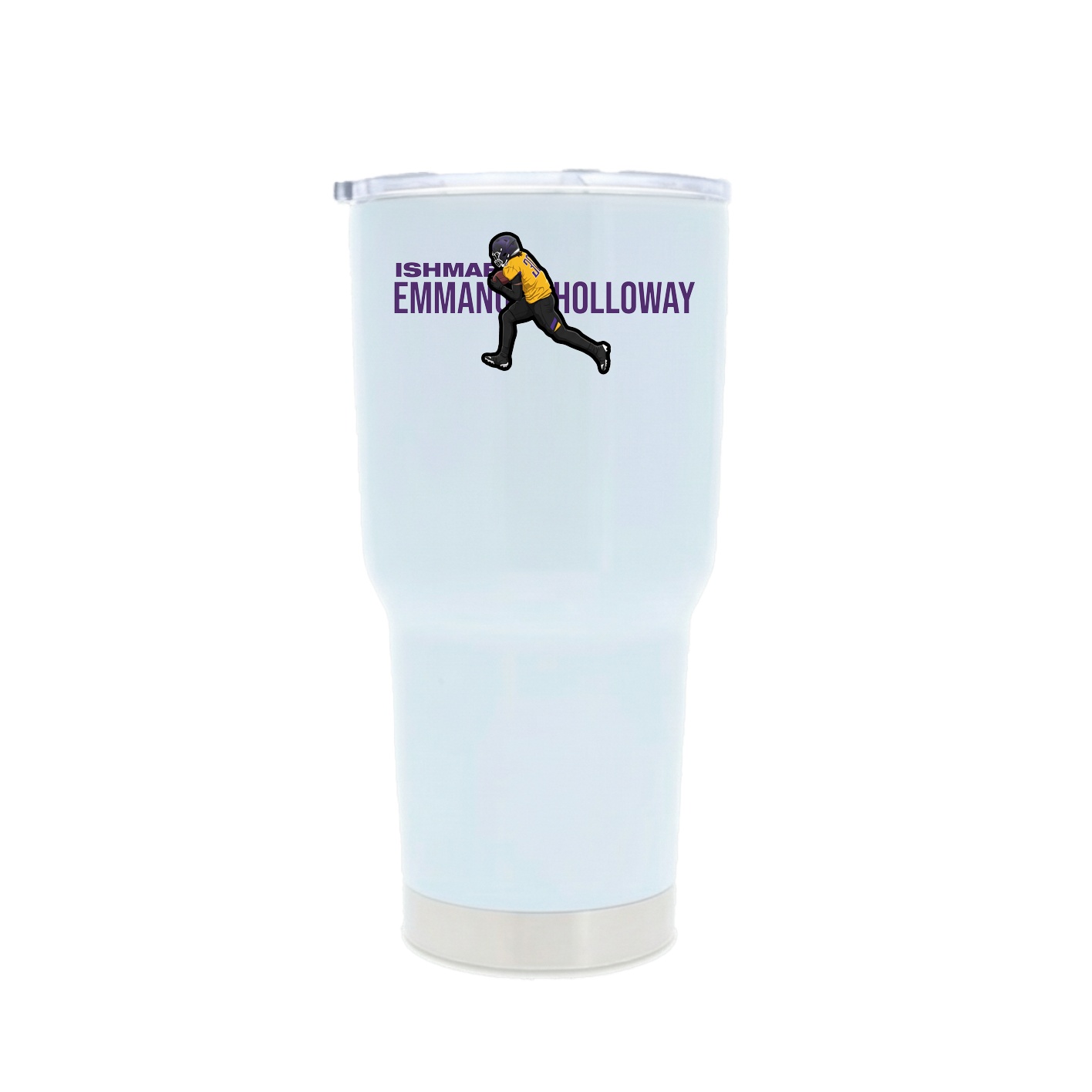 30oz Stainless Steel Tumbler — Player Name in White