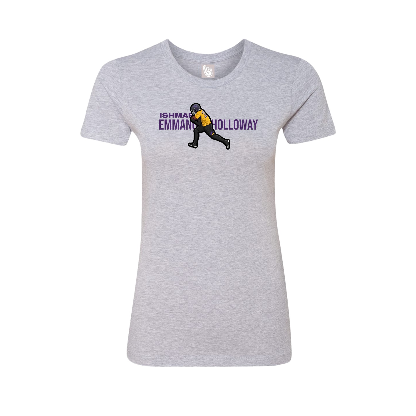 Fitted Women's Tee — Player Name in Grey