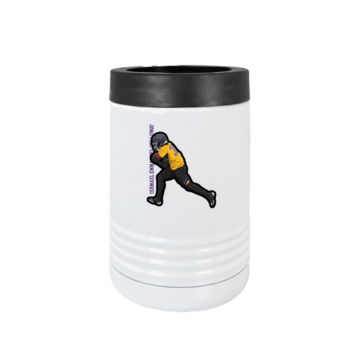 Beverage Holder — Name Vertical in White