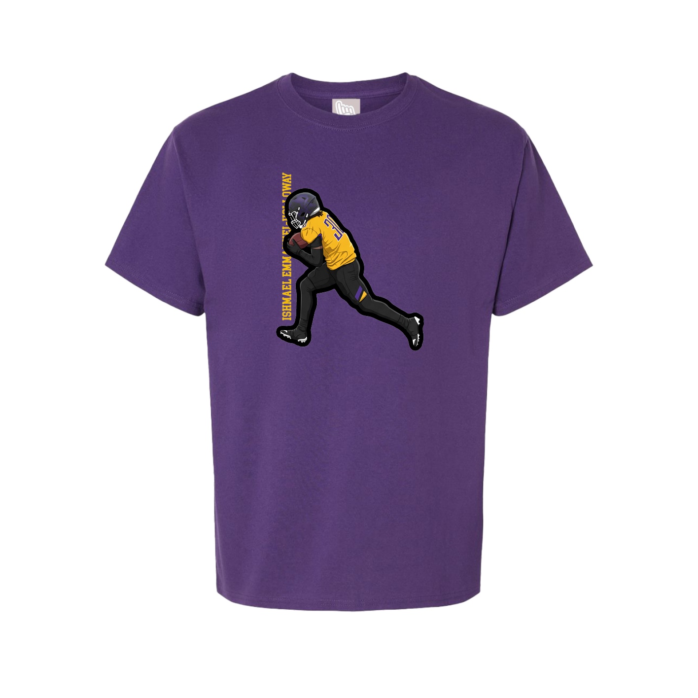 Tee — Name Vertical in Purple