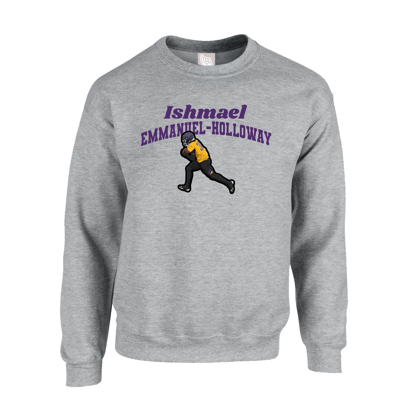 Fleece Crew — Signature Arch in Grey
