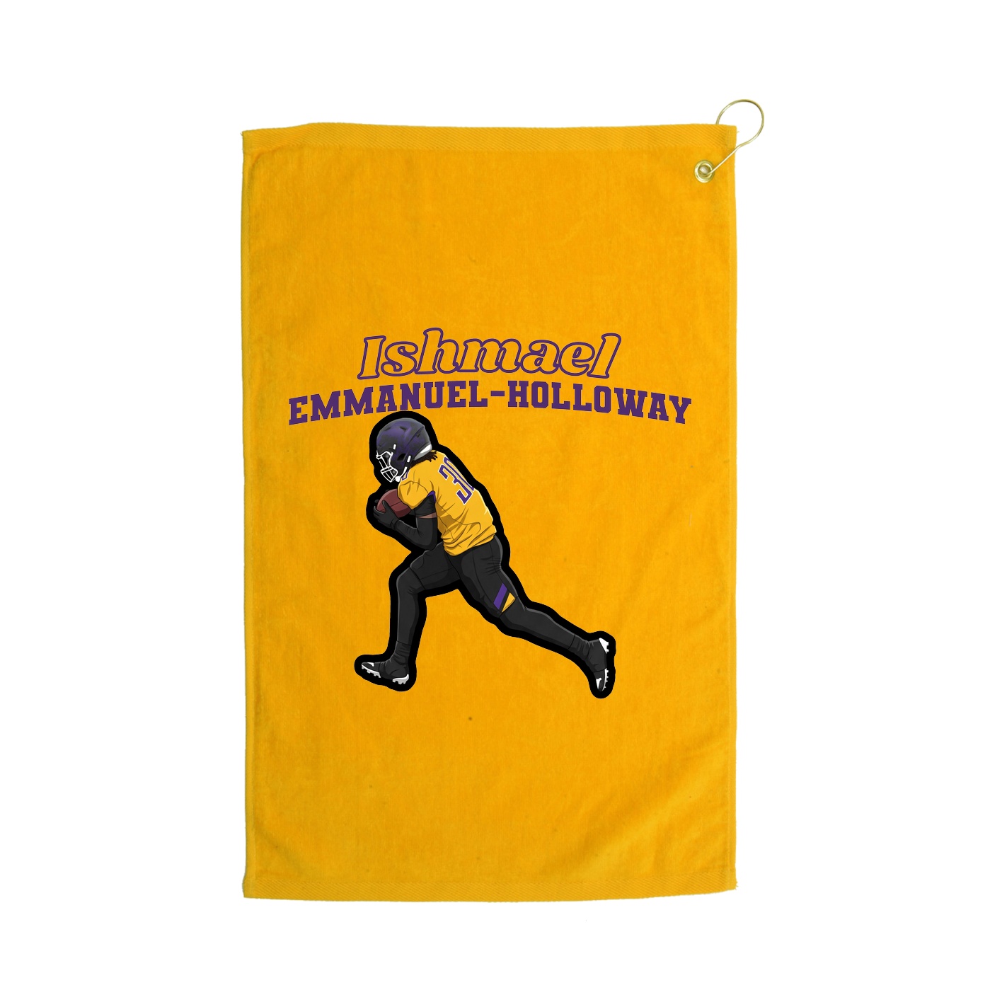 Golf Towel — Name Arch in Gold
