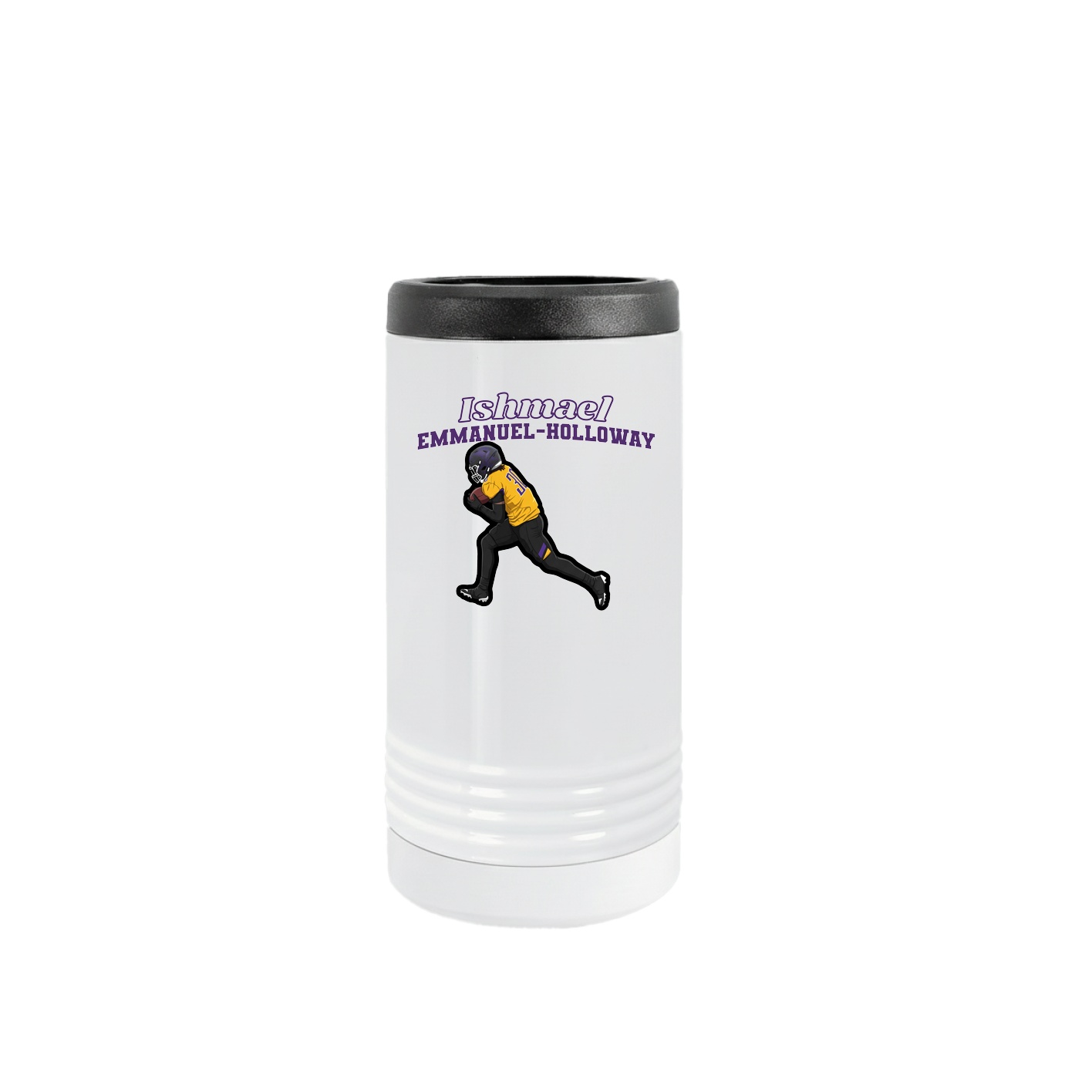 Slim Beverage Holder — Name Arch in White