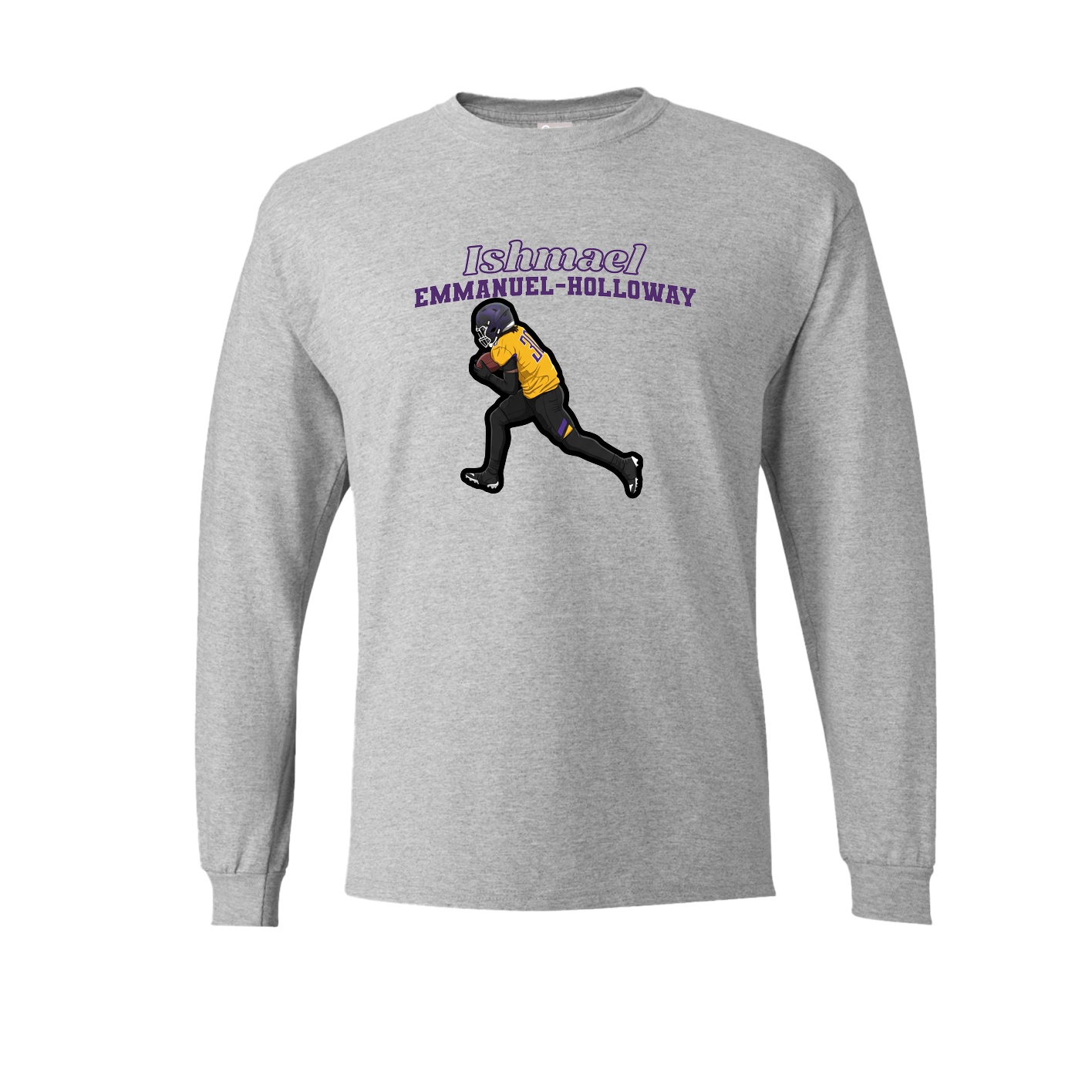 Long Sleeve Tee — Name Arch in Grey