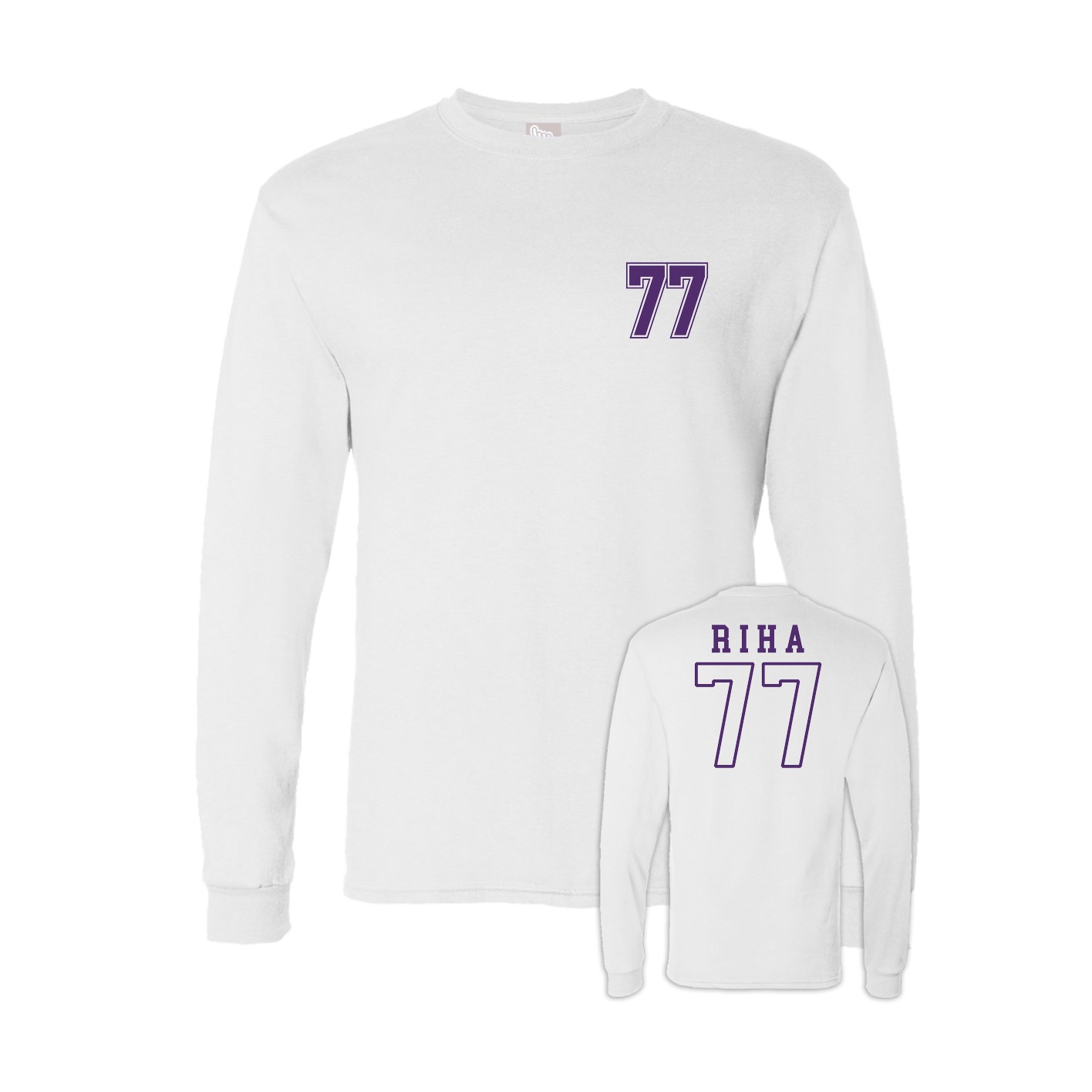 Long Sleeve Tee — Chest Back in White
