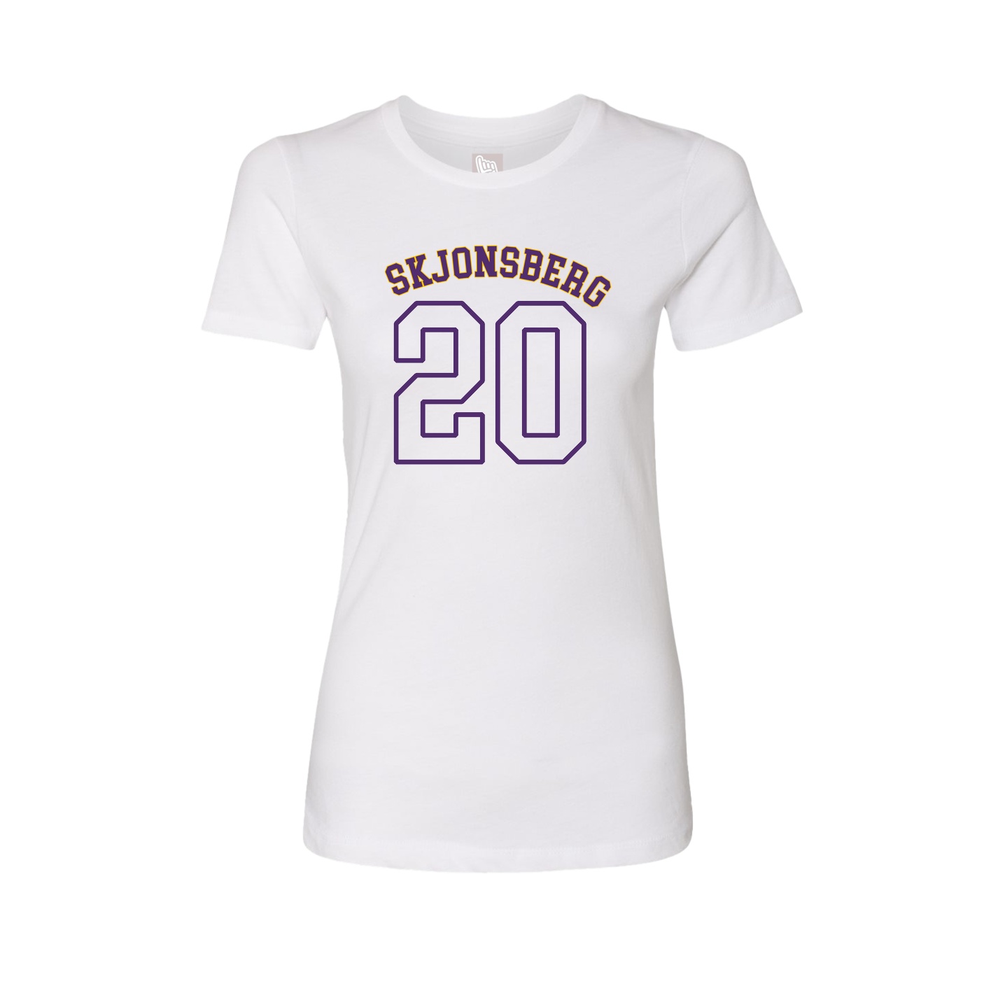 Fitted Women's Tee — Shirsey Arch in White
