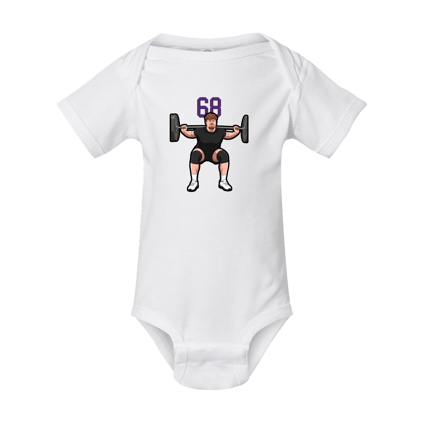 Baby Onesie — Number Top in White