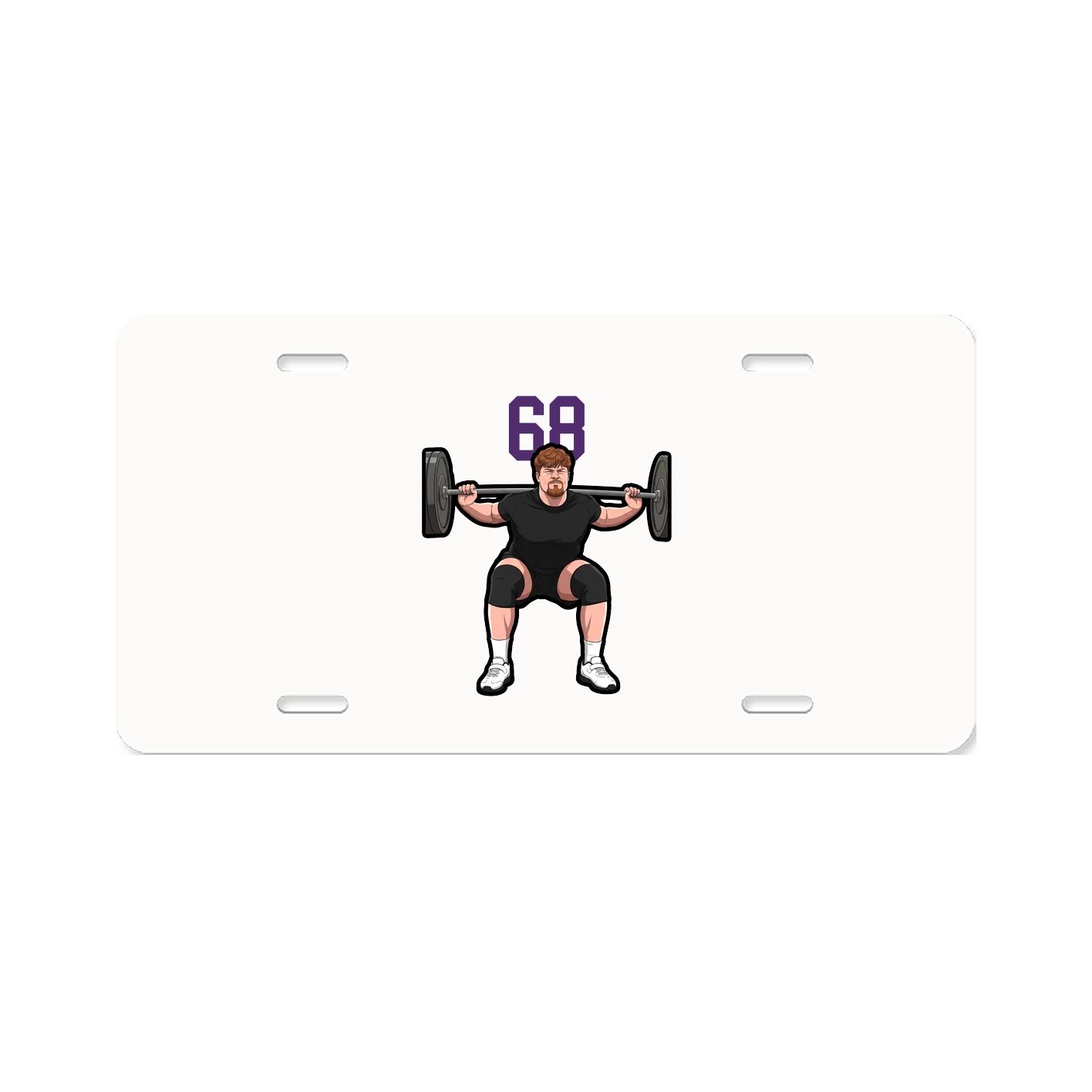 License Plate — Number Top in Classic