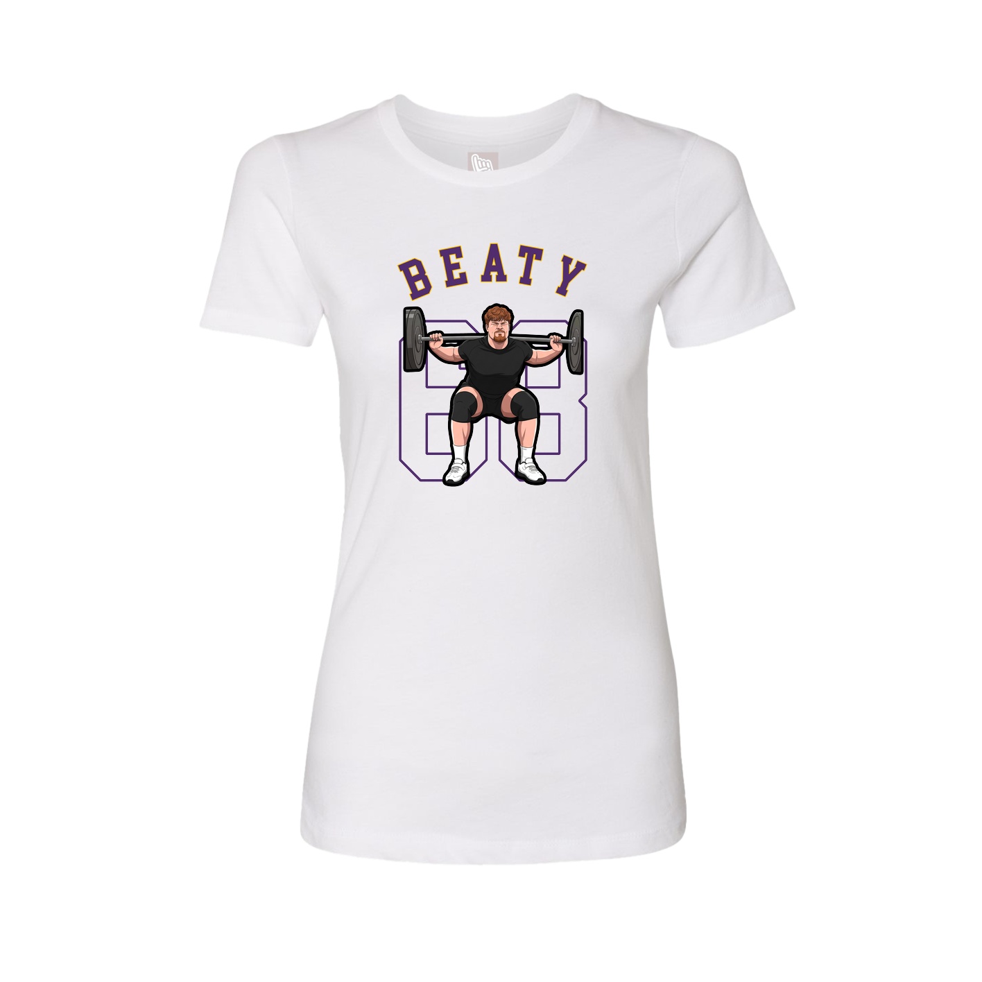 Fitted Women's Tee — Shirsey Arch in White
