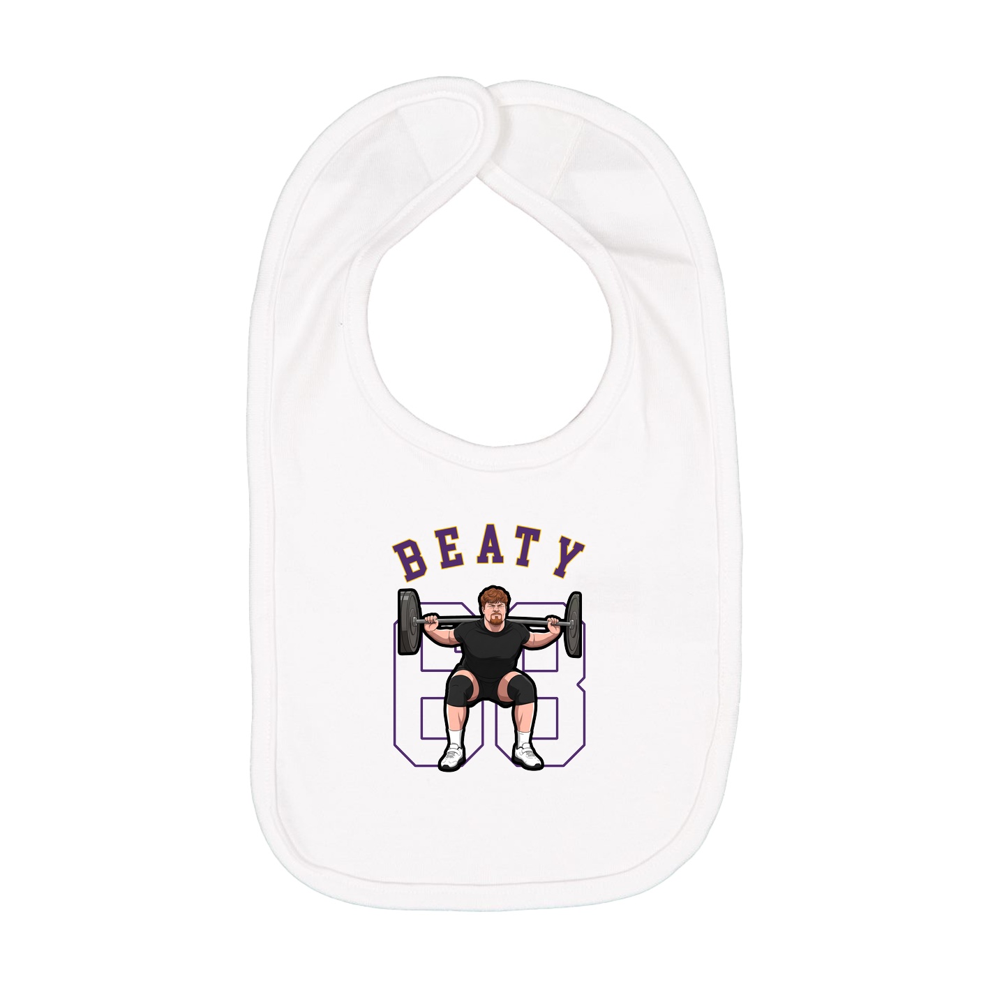 Infant Bib — Shirsey Arch in White