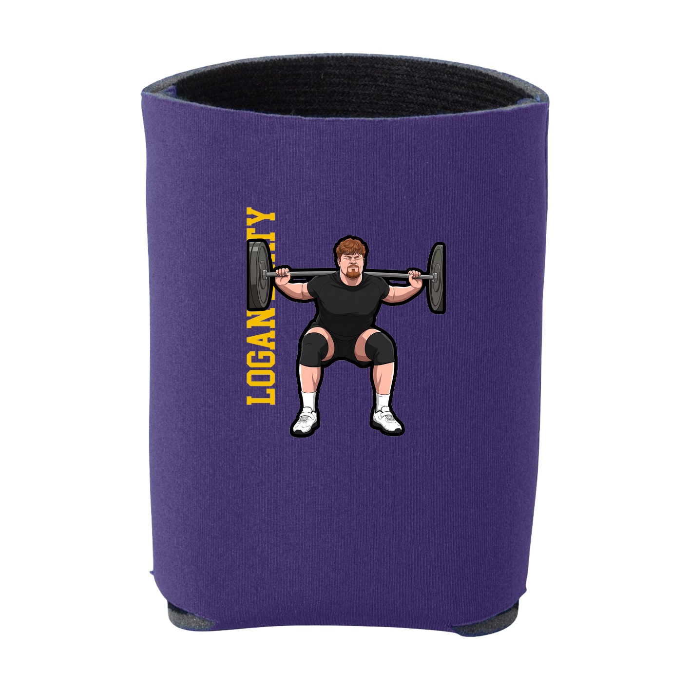 Can Holder — Name Vertical in Purple
