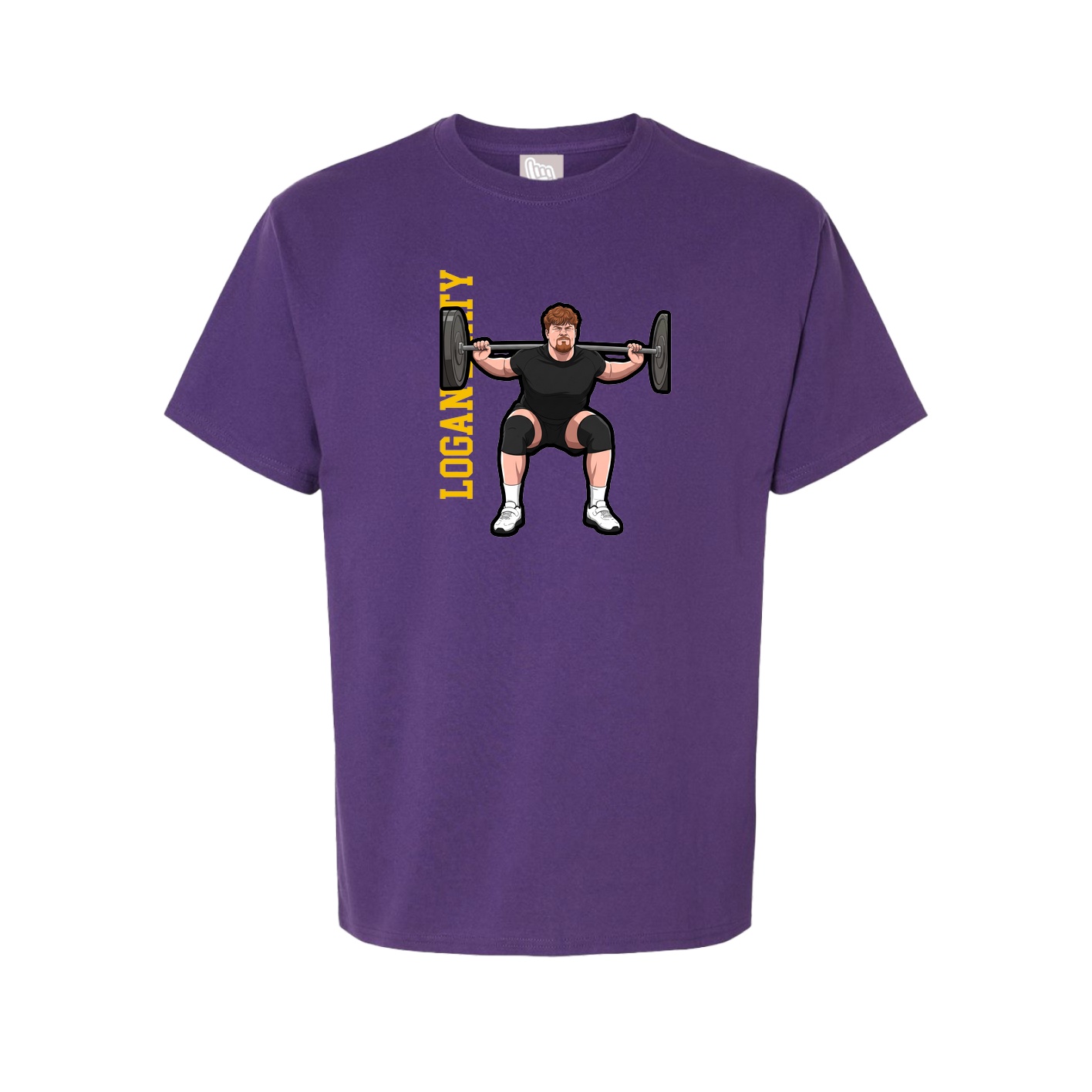 Tee — Name Vertical in Purple