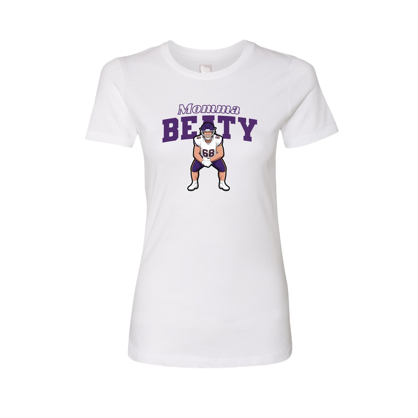 Womens Tee — Mothers Day Block in White