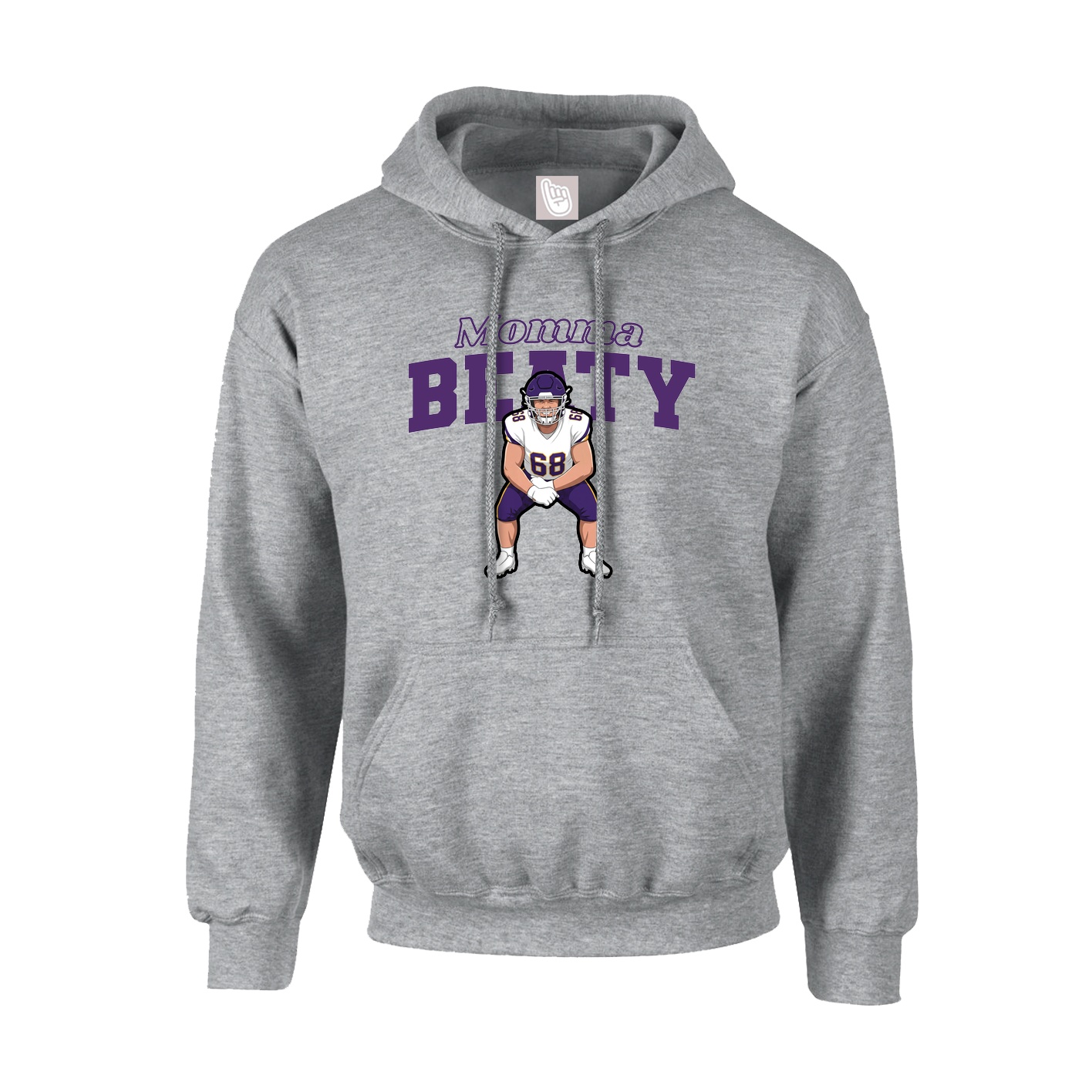 Hoodie — Mothers Day Block in Grey