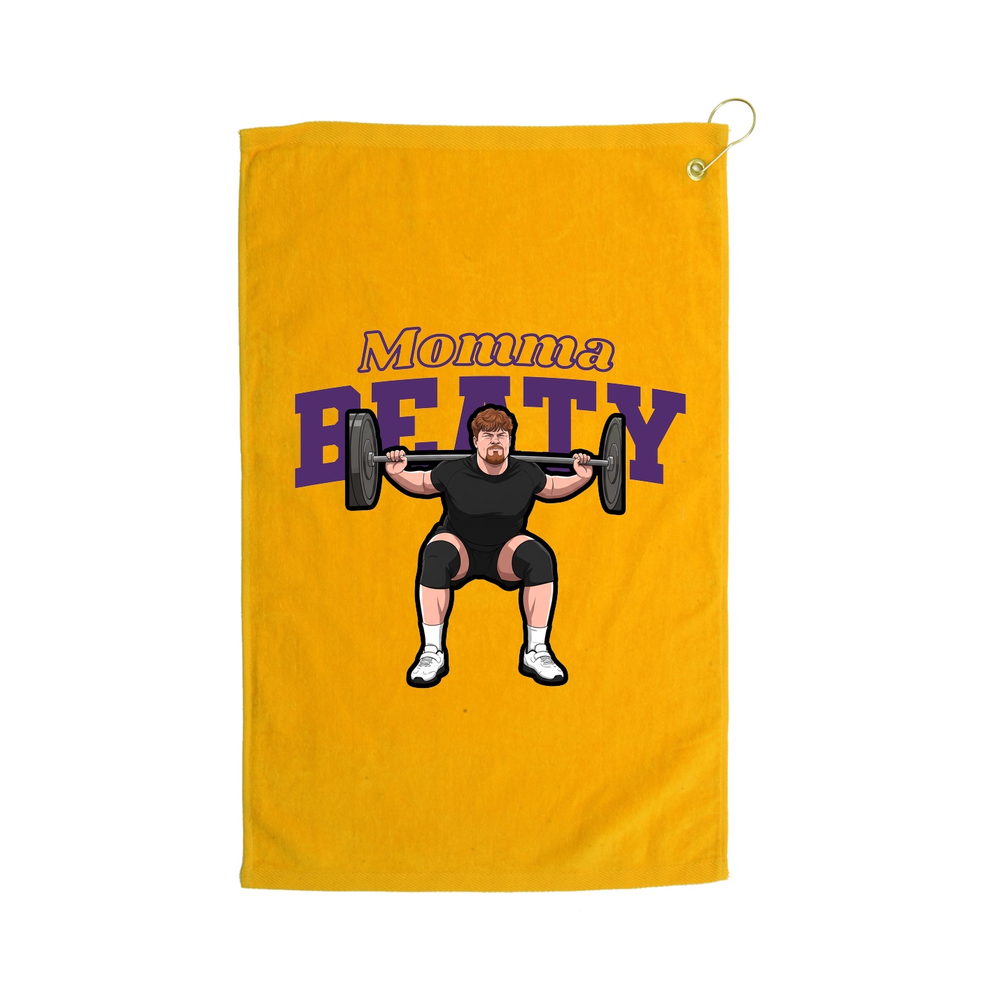 Golf Towel — Mothers Day Block in Gold