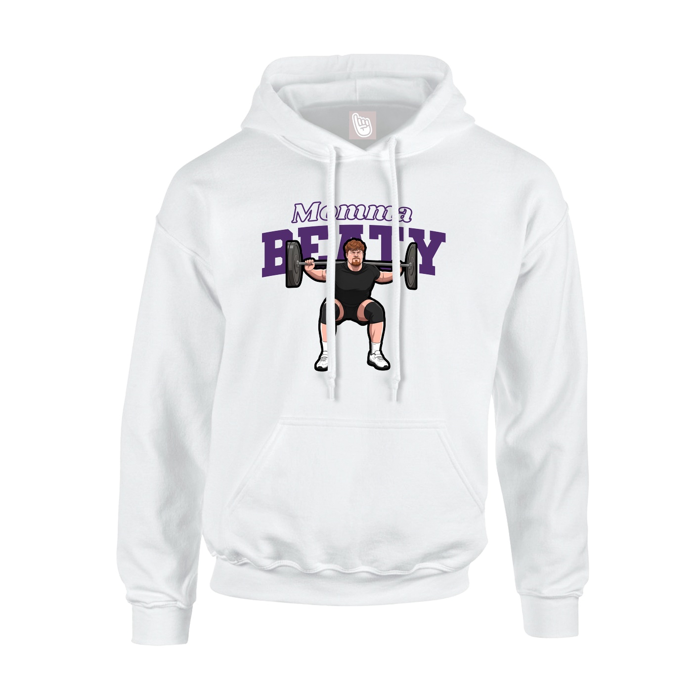 Hoodie — Mothers Day Block in White